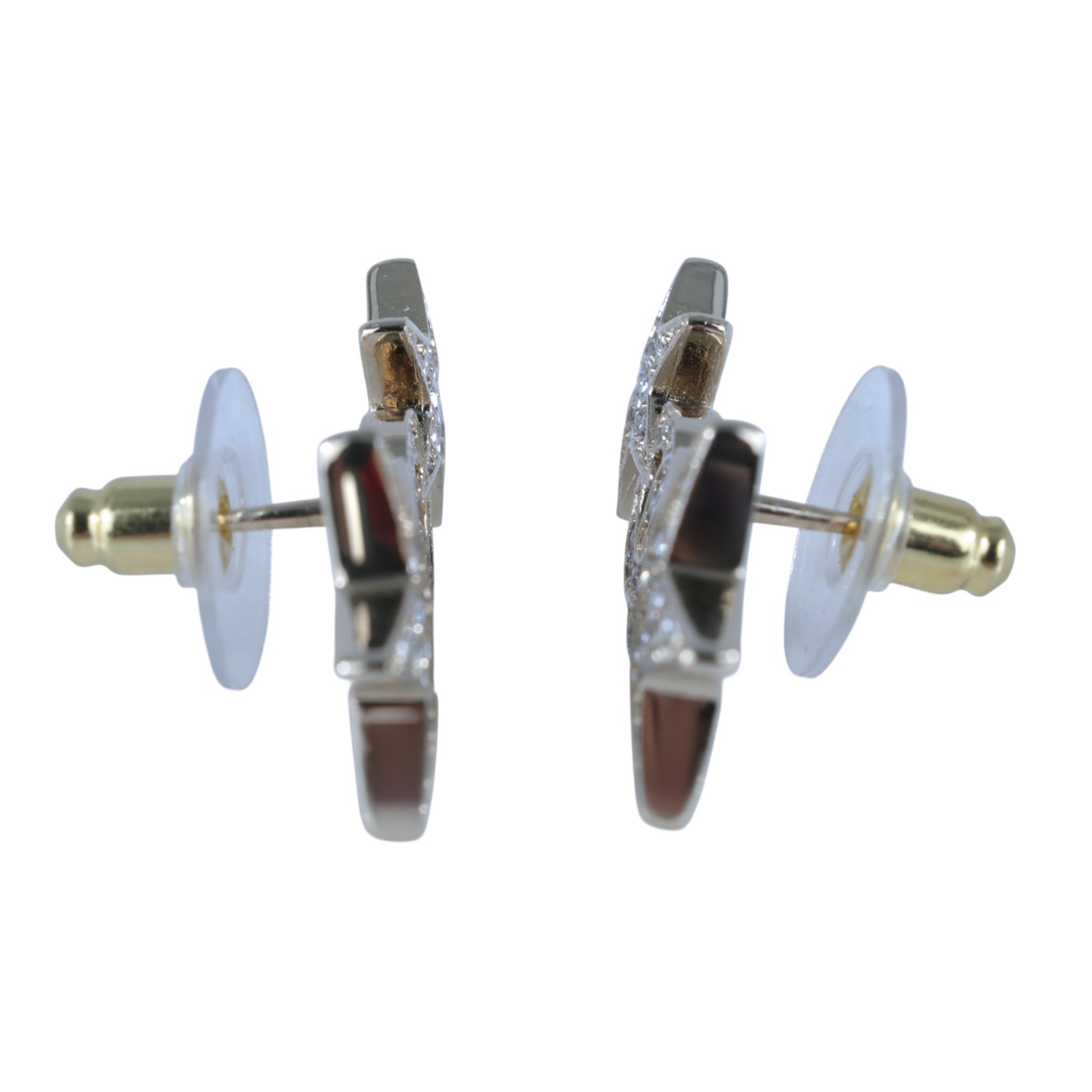 香奈兒 CHANEL CC LOGO 耳環 耳釘 B23 C 雙C星星耳環 無附屬品