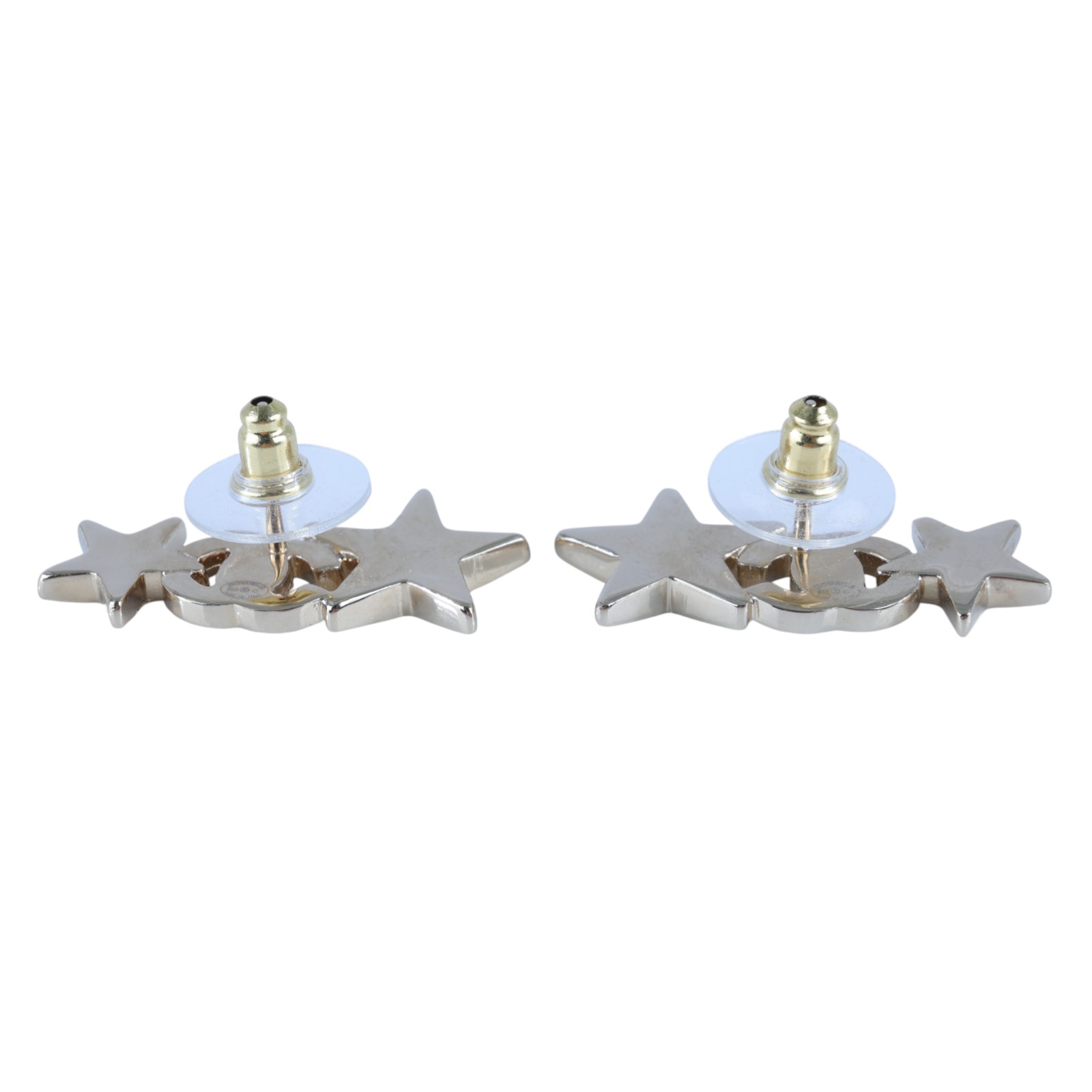 香奈兒 CHANEL CC LOGO 耳環 耳釘 B23 C 雙C星星耳環 無附屬品