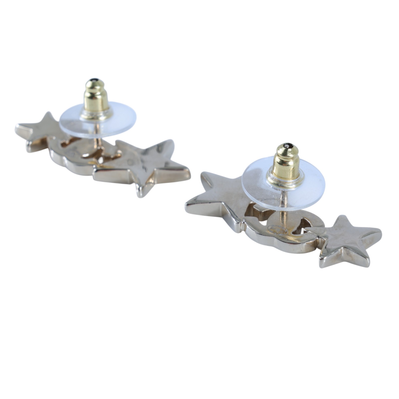 香奈兒 CHANEL CC LOGO 耳環 耳釘 B23 C 雙C星星耳環 無附屬品