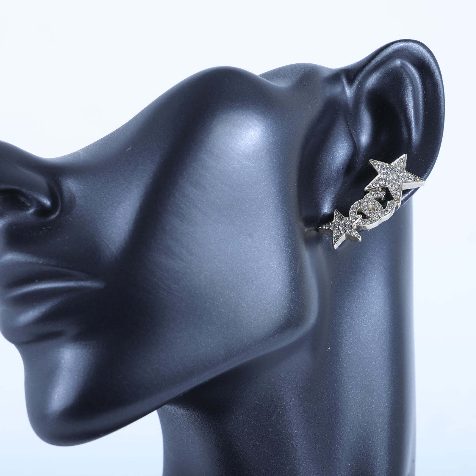 香奈兒 CHANEL CC LOGO 耳環 耳釘 B23 C 雙C星星耳環 無附屬品