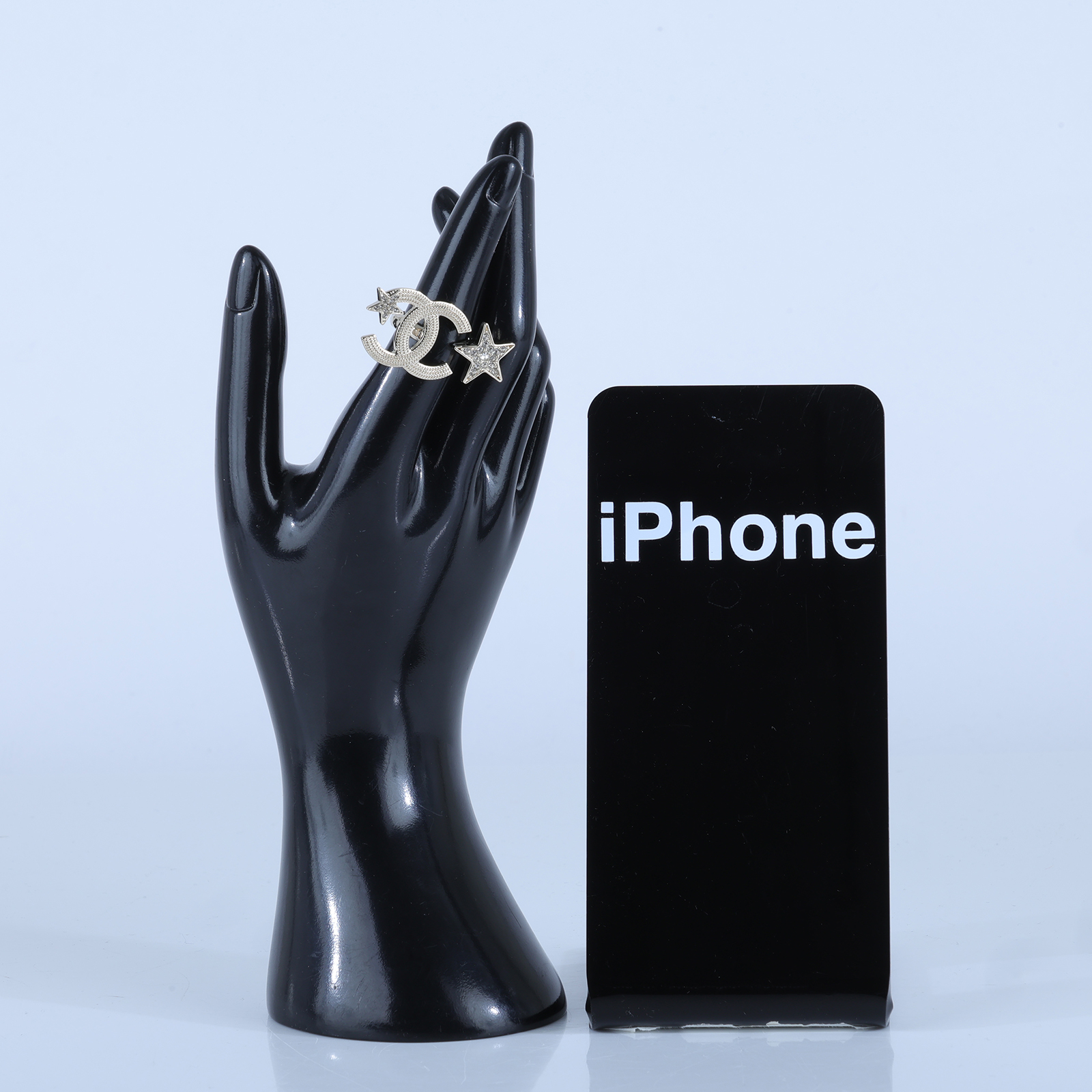 香奈兒 CHANEL CC LOGO 戒指 B23 B 淡金大雙C星星戒指 無附屬品