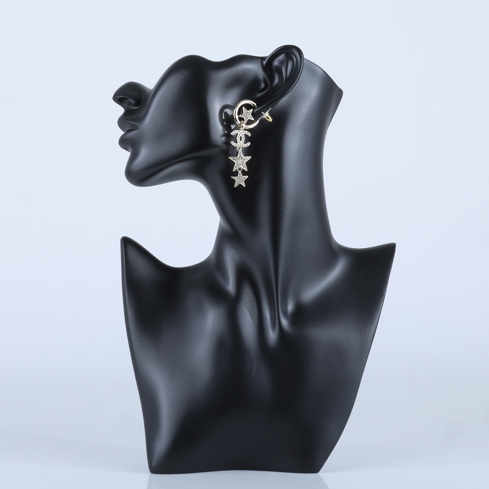 香奈兒 CHANEL CC LOGO 耳環 耳釘 B23 B 淡金垂墜星星耳環 無附屬品