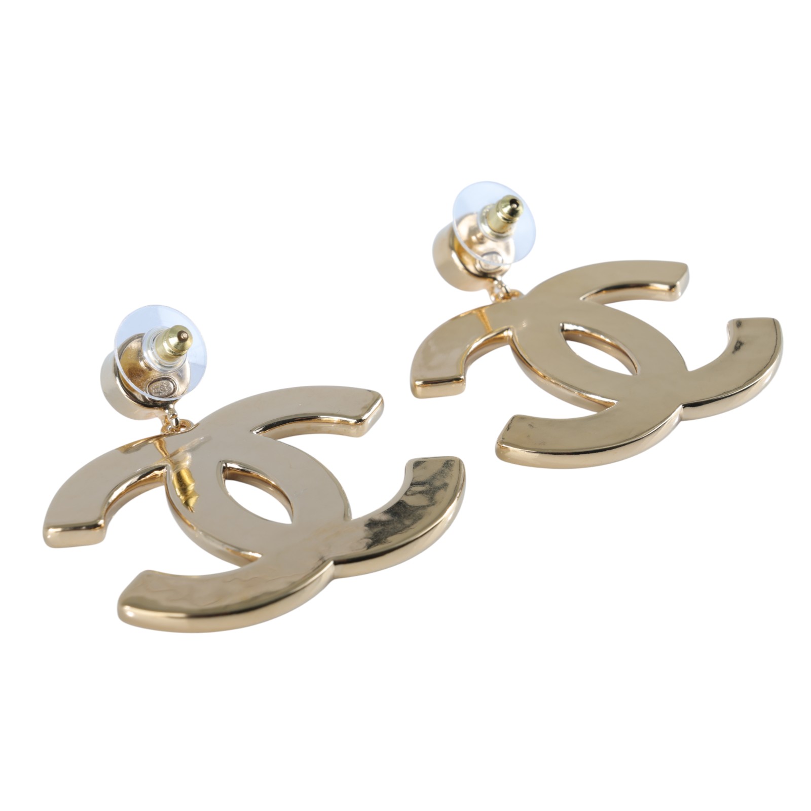 香奈兒 CHANEL CC LOGO 耳環 耳釘 A24 S 粉色小幸運草大雙C珍珠耳環 無附屬品