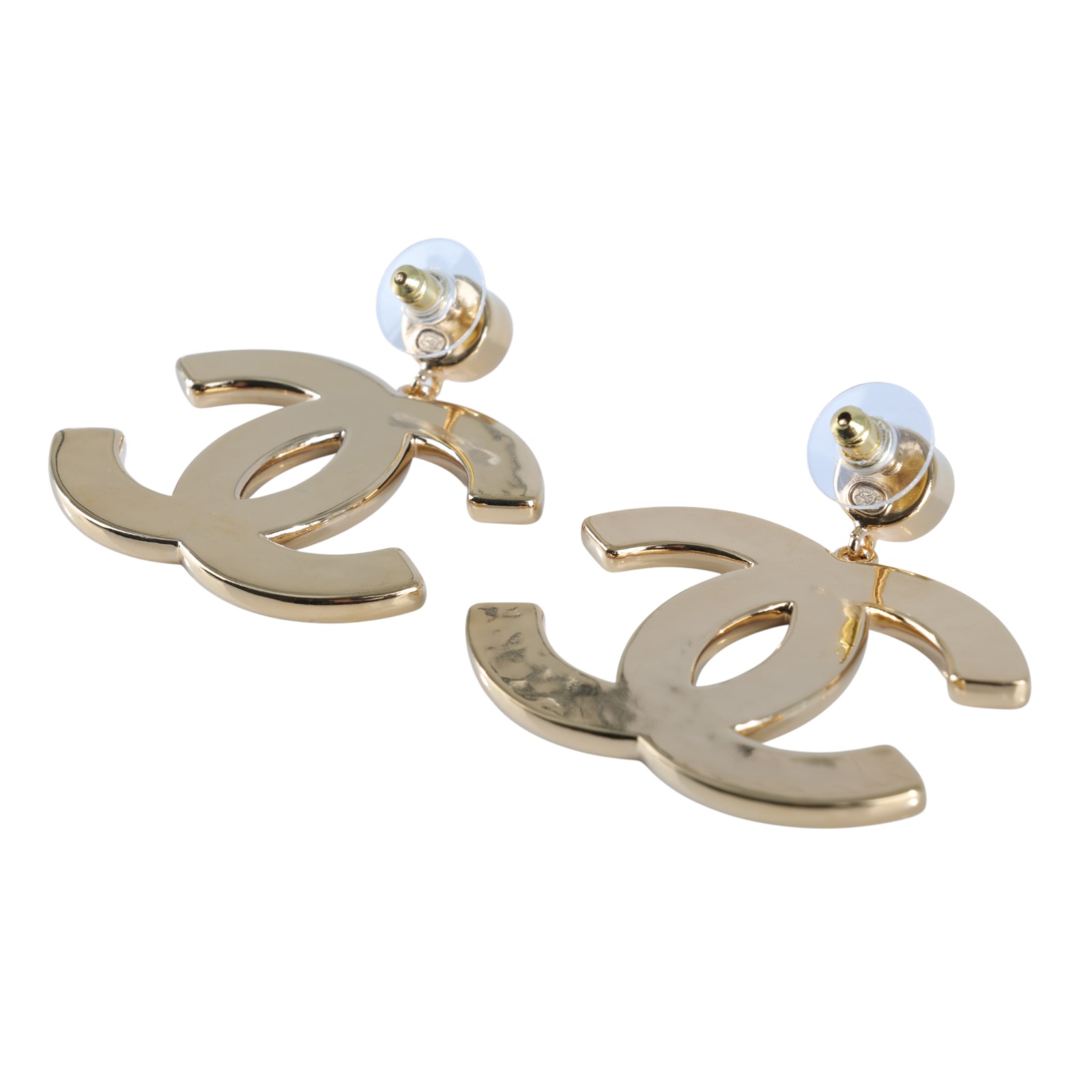 香奈兒 CHANEL CC LOGO 耳環 耳釘 A24 S 粉色小幸運草大雙C珍珠耳環 無附屬品