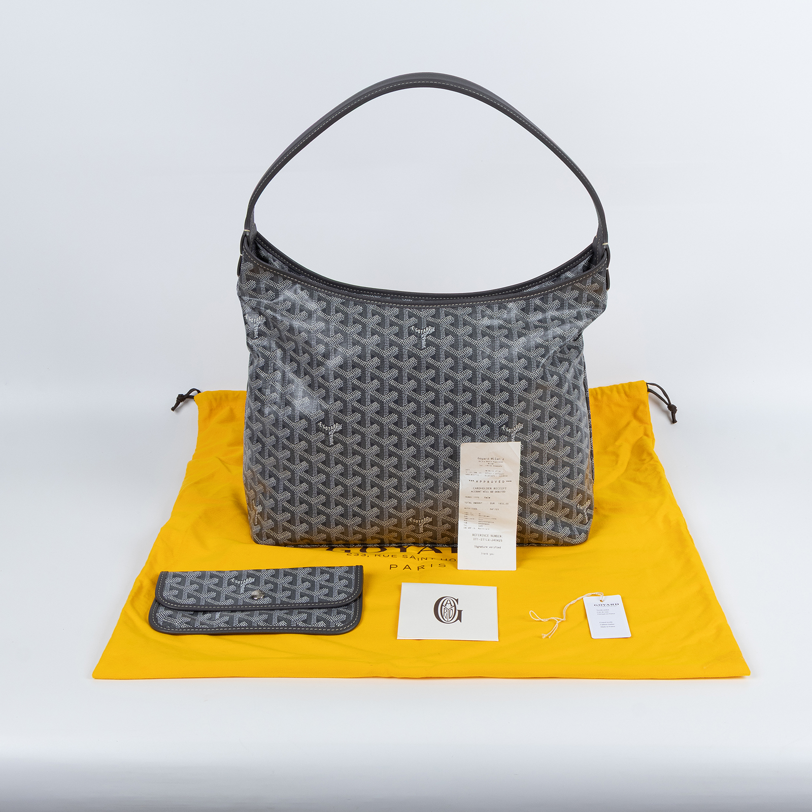 高雅德 GOYARD Bohème Hobo Bag PM 托特包 BOHEMEPMLTY 灰HOBO BOHEME PM 防塵袋/購買證明