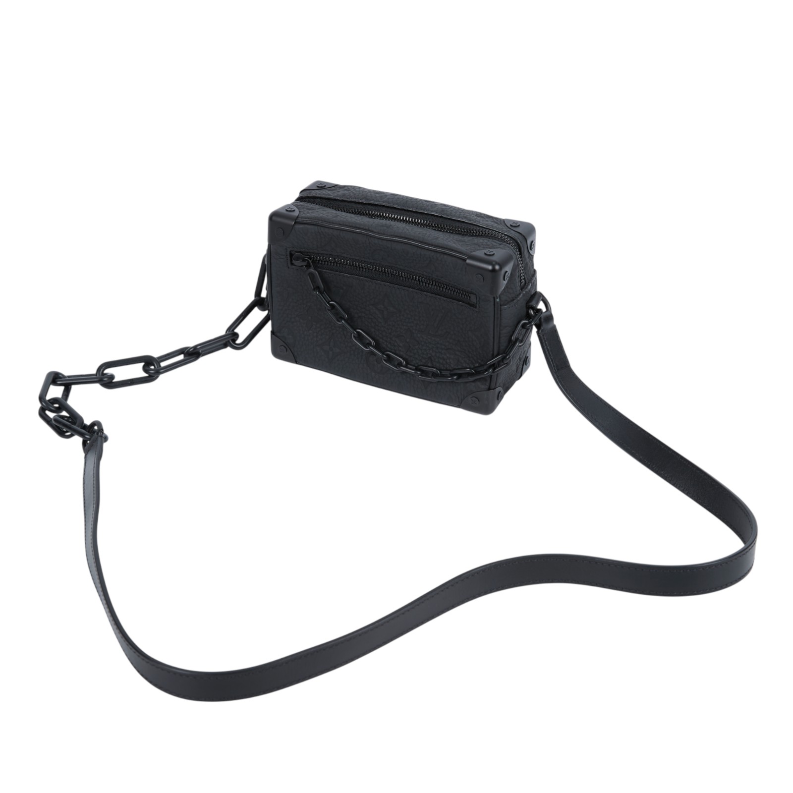 路易威登 LOUIS VUITTON Mini Soft Trunk 迷你 隨身包 黑色 M55702 黑原花Mini Soft Trunk 防塵袋