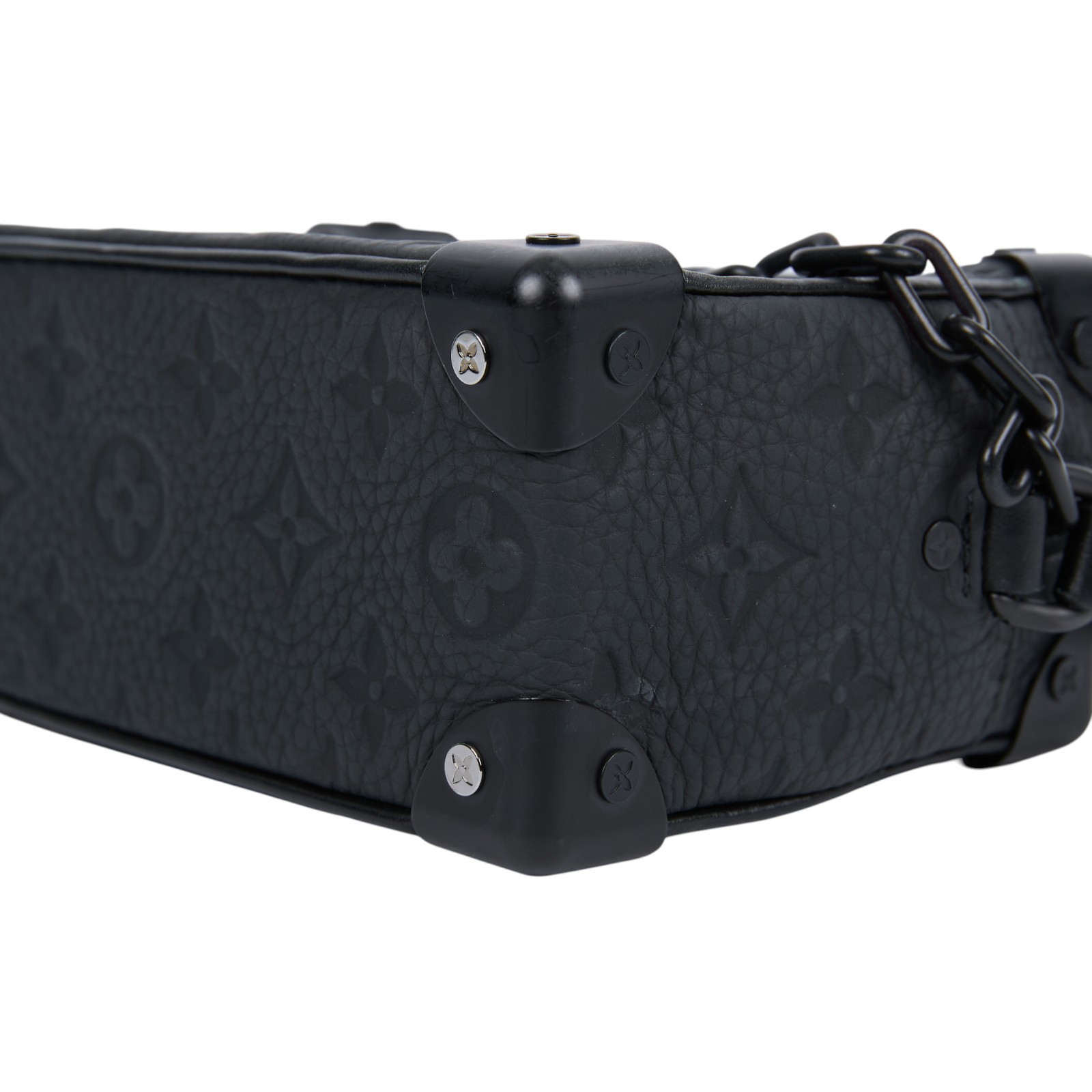 路易威登 LOUIS VUITTON Mini Soft Trunk 迷你 隨身包 黑色 M55702 黑原花Mini Soft Trunk 防塵袋