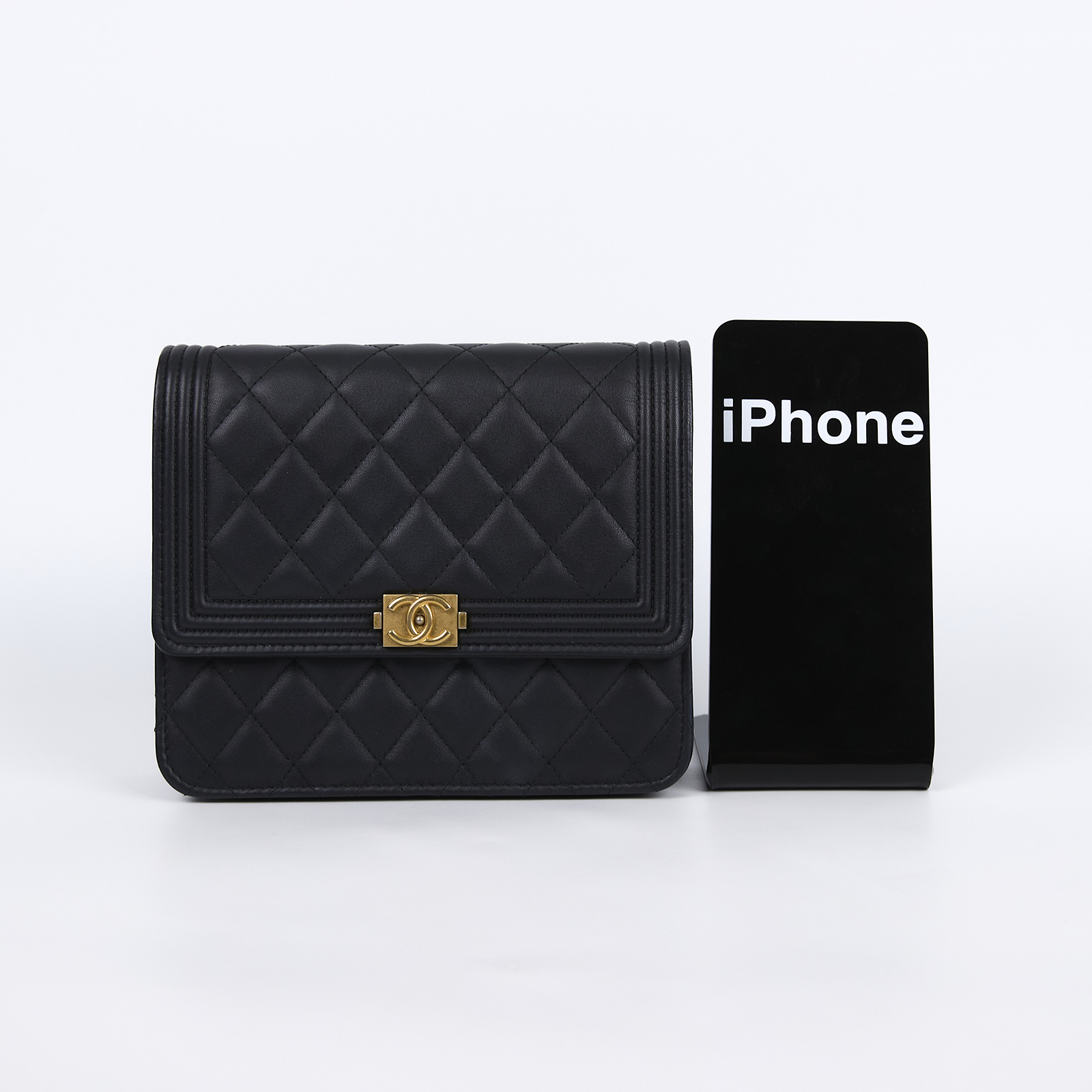 香奈兒 CHANEL CC LOGO WOC 單肩包 斜肩包 皮夾 A84433 Y09939 26開黑BOY WOC 原廠盒子/防塵袋/保證卡/購買證明