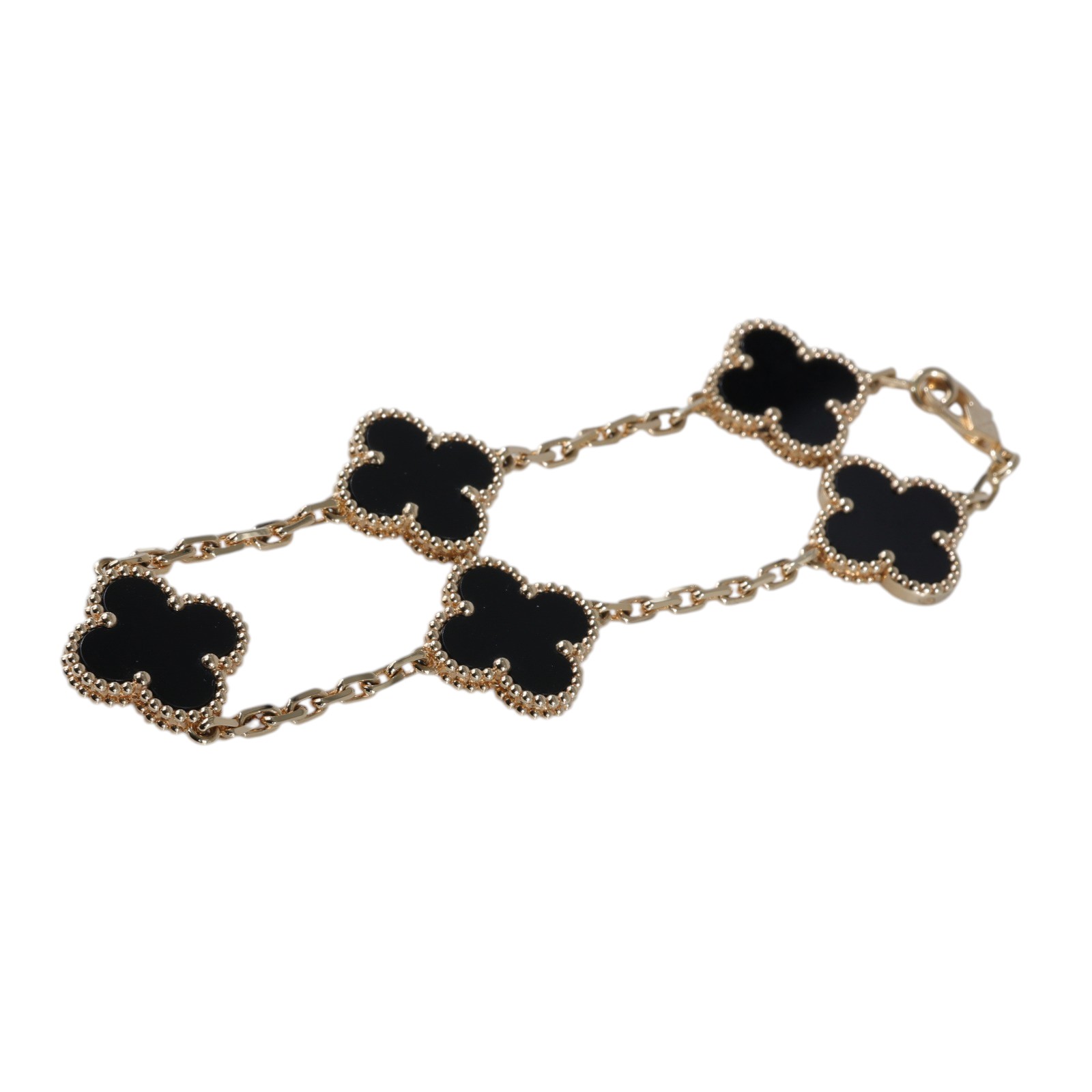 梵克雅寶 Van Cleef & Arpels Vintage Alhambra手鍊 5枚四葉幸運圖騰 VCARA41300  原廠盒子/防塵袋/保書/購買證明