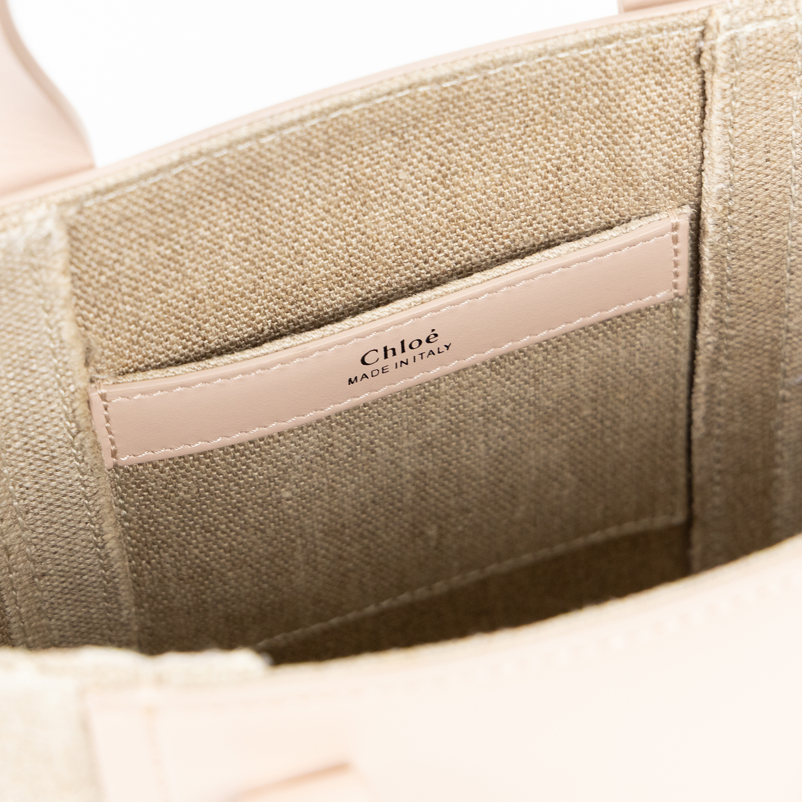 蔻依 CHLOE Sense 托特包 小型 CHC23AS425L1626Z 粉帆布2WAY包 防塵袋