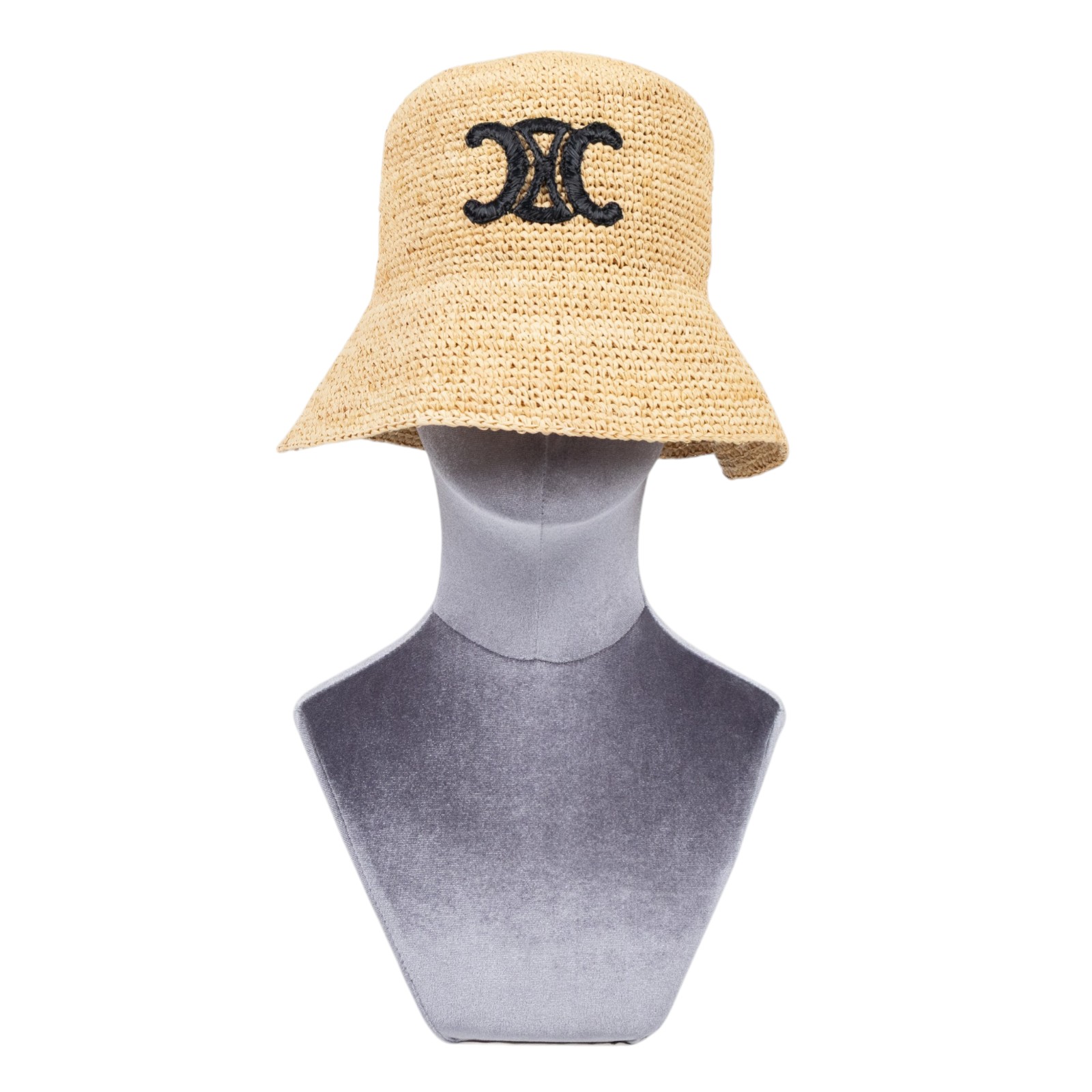 思琳 CELINE Triomphe 拉菲草漁夫帽 2AUP7517Q_S 草編凱旋門漁夫帽#S 購買證明