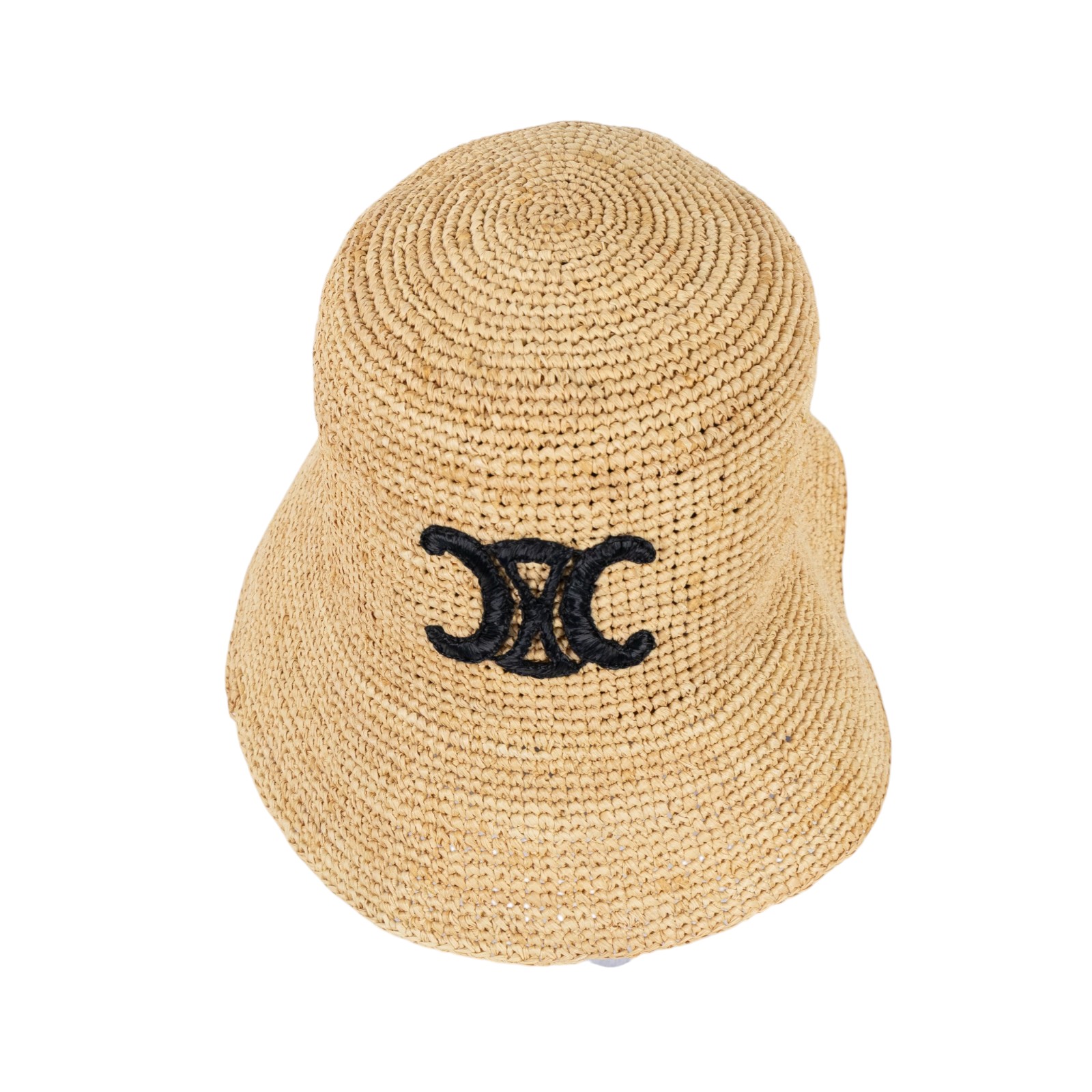 思琳 CELINE Triomphe 拉菲草漁夫帽 2AUP7517Q_S 草編凱旋門漁夫帽#S 購買證明