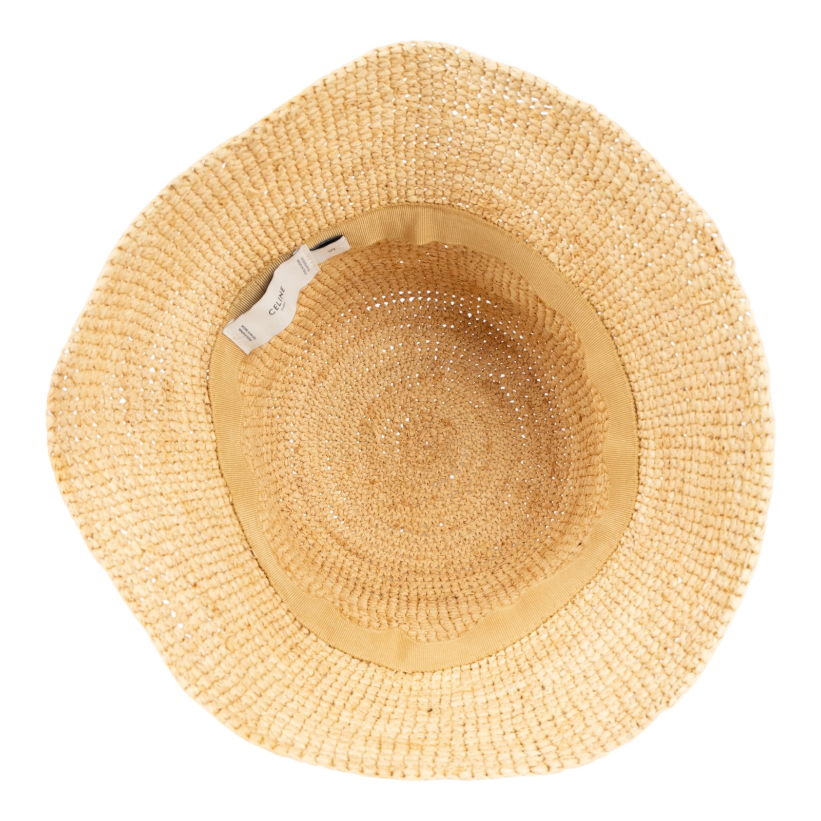 思琳 CELINE Triomphe 拉菲草漁夫帽 2AUP7517Q_S 草編凱旋門漁夫帽#S 購買證明