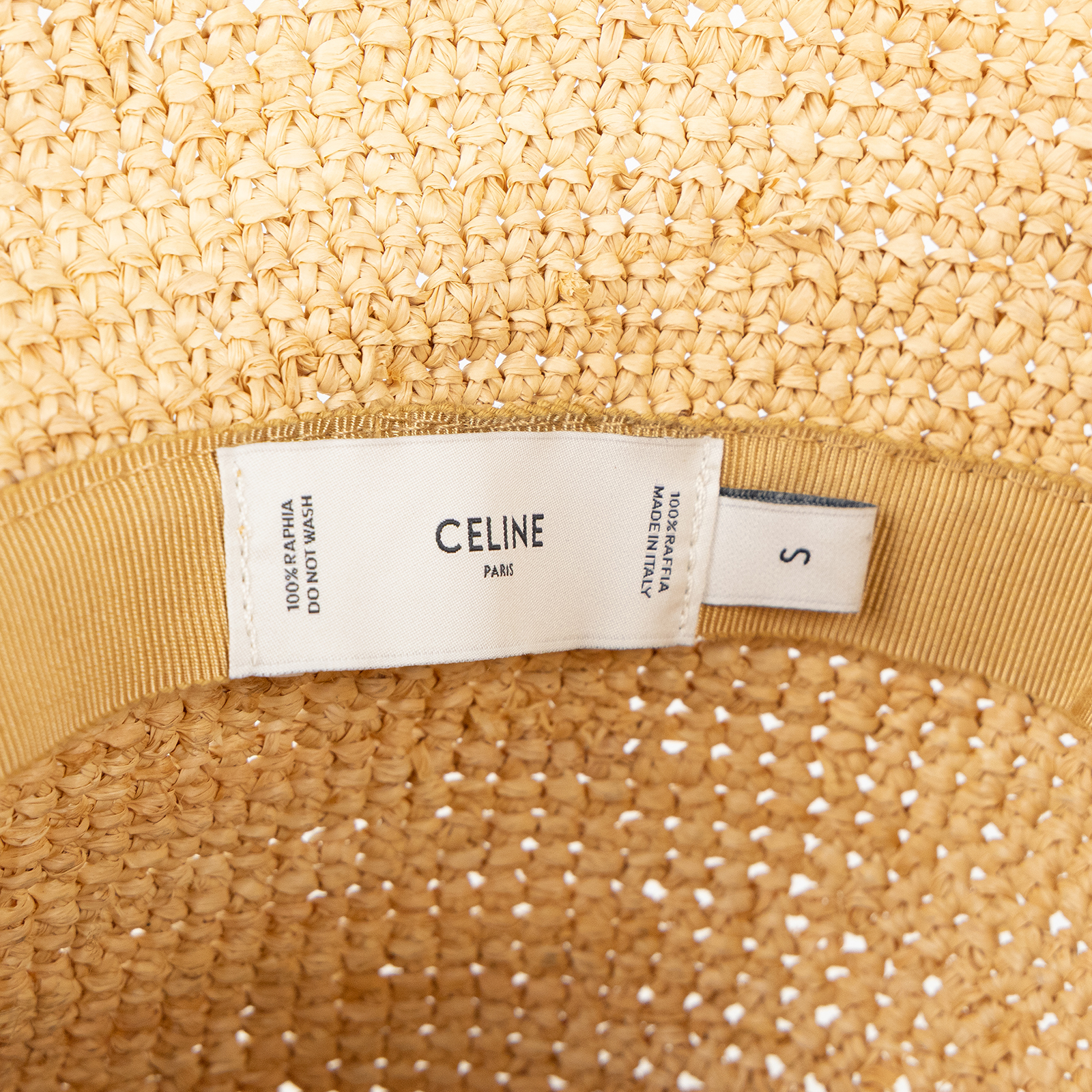 思琳 CELINE Triomphe 拉菲草漁夫帽 2AUP7517Q_S 草編凱旋門漁夫帽#S 購買證明