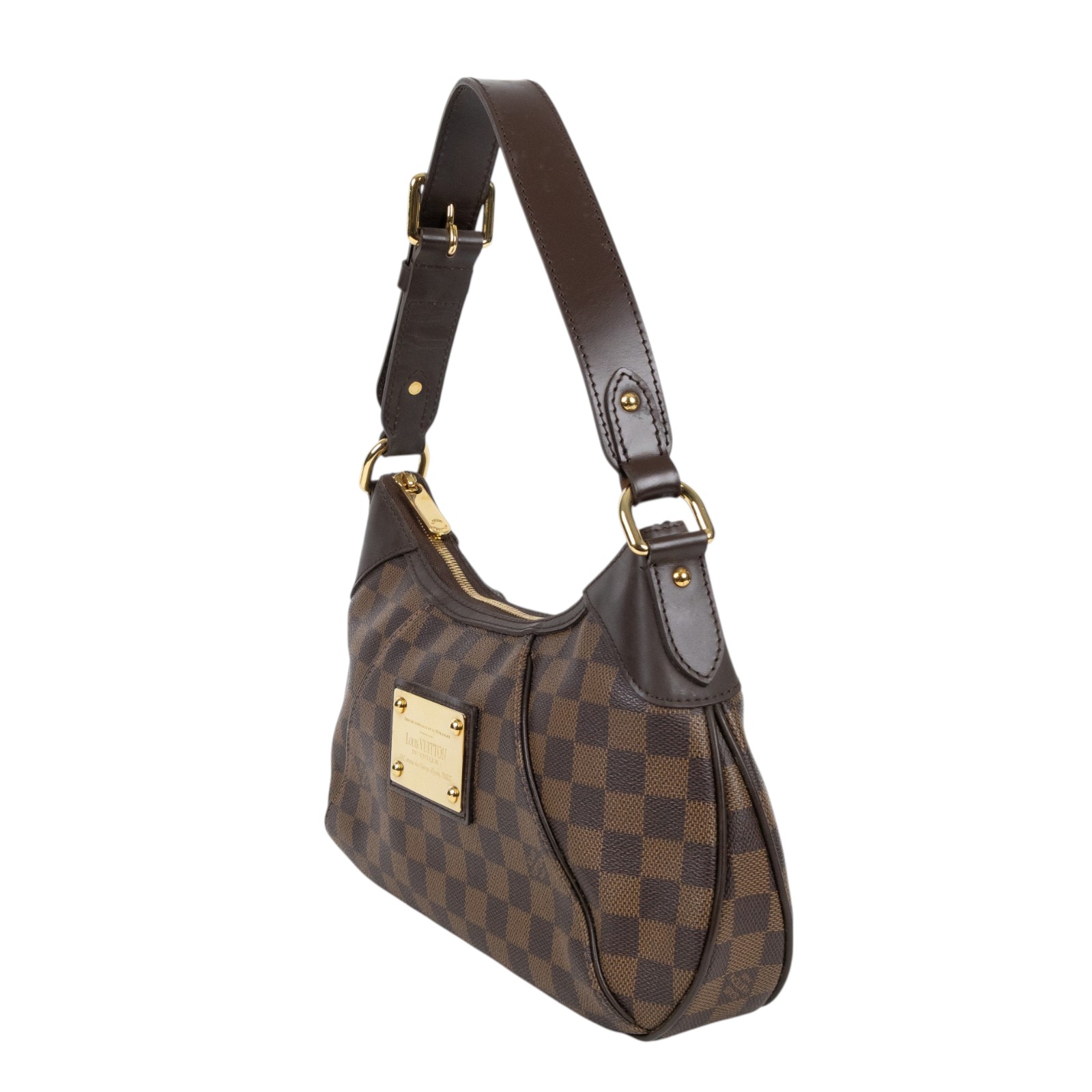 路易威登 LOUIS VUITTON Thames PM 肩背包 手提包 南瓜包 金牌包 N48180 棋盤格肩背包 防塵袋