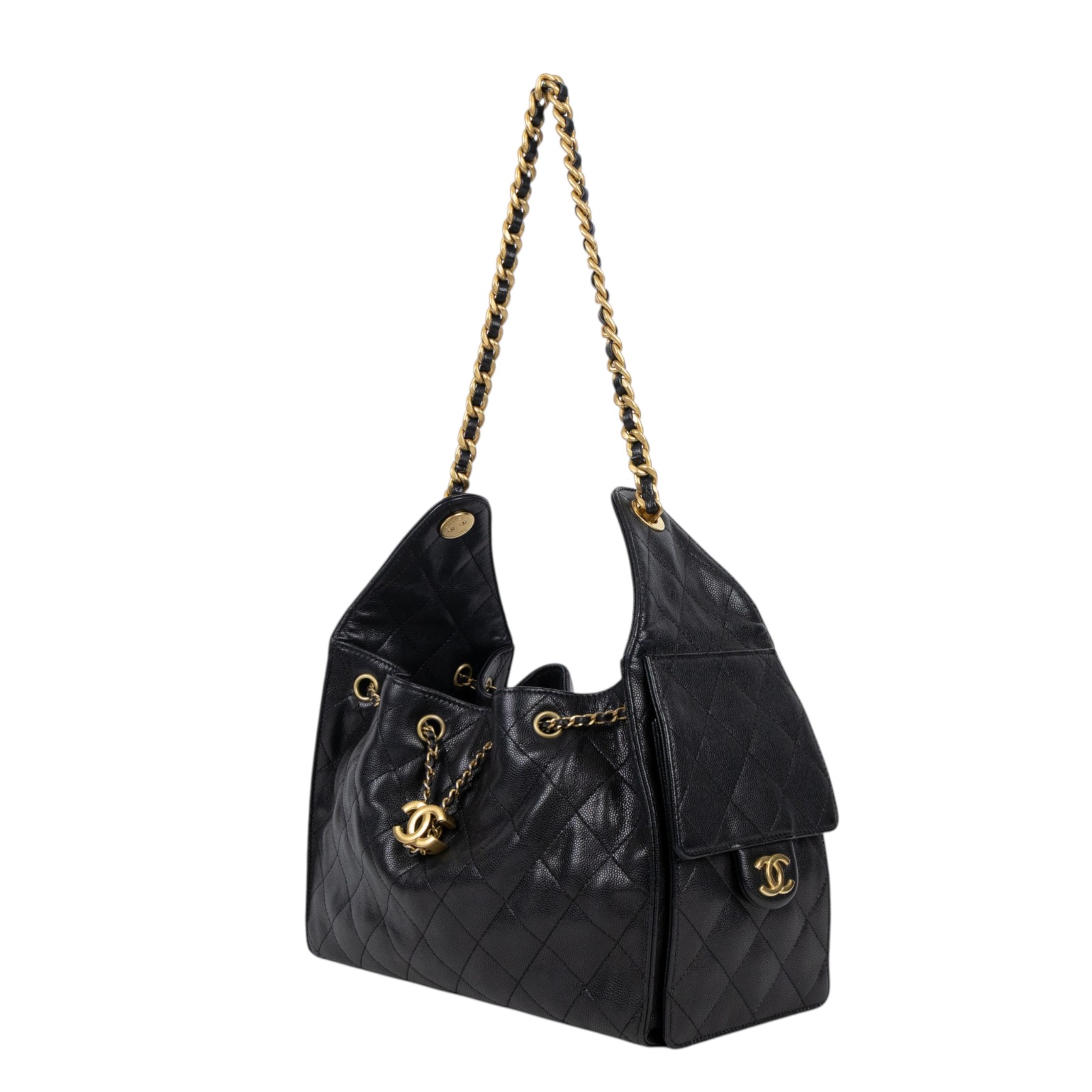 香奈兒 CHANEL 25 小型包 AS5293 晶片款 黑荔枝25包 小號 防塵袋