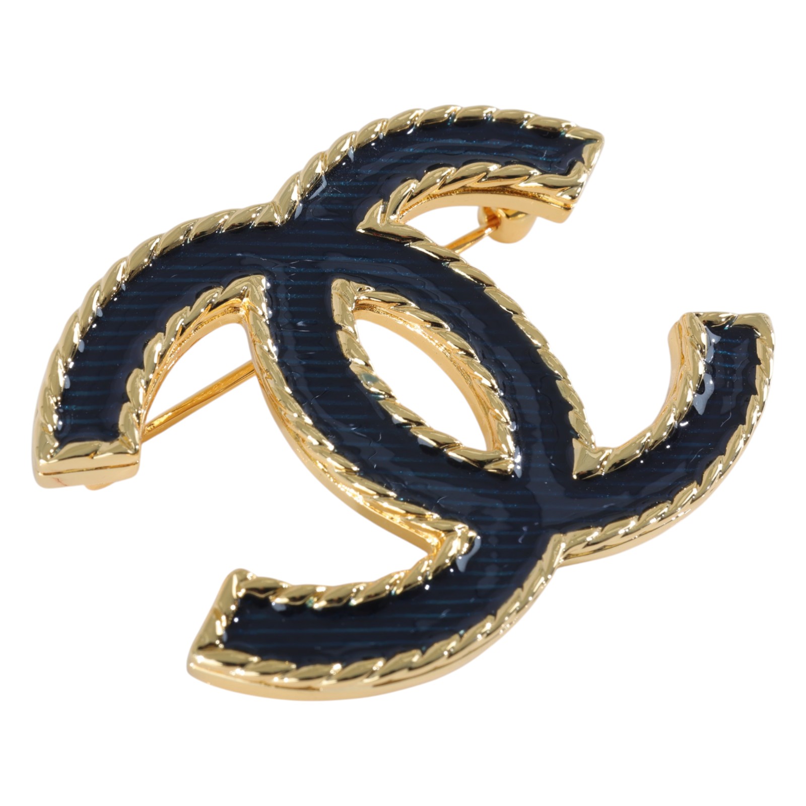 香奈兒 CHANEL CC LOGO 胸針 I24P 黑金雙C胸針 無附屬品