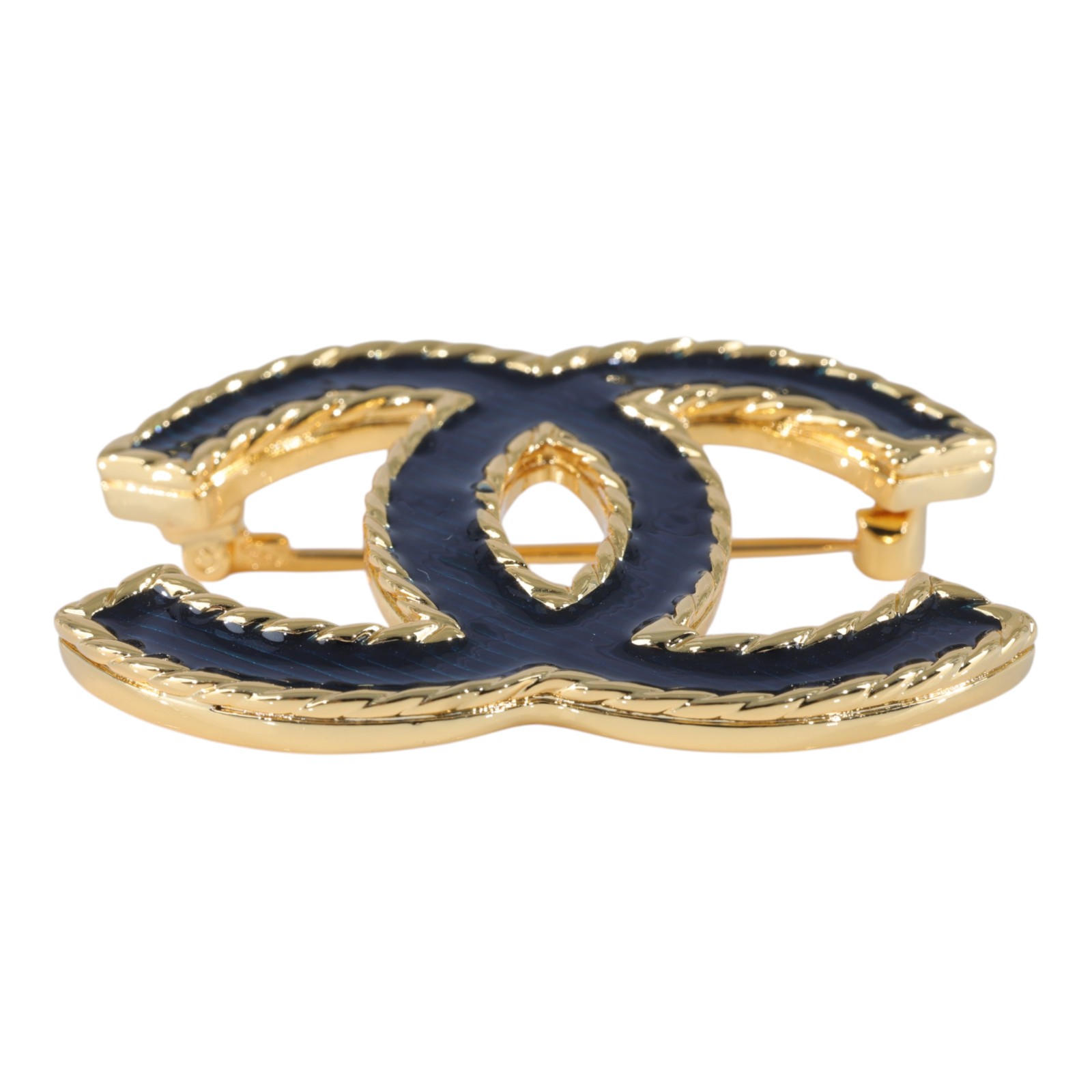 香奈兒 CHANEL CC LOGO 胸針 I24P 黑金雙C胸針 無附屬品