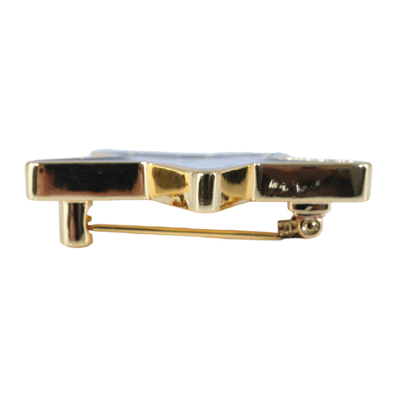 香奈兒 CHANEL CC LOGO 胸針 F25K 黑水鑽星星胸針 無附屬品