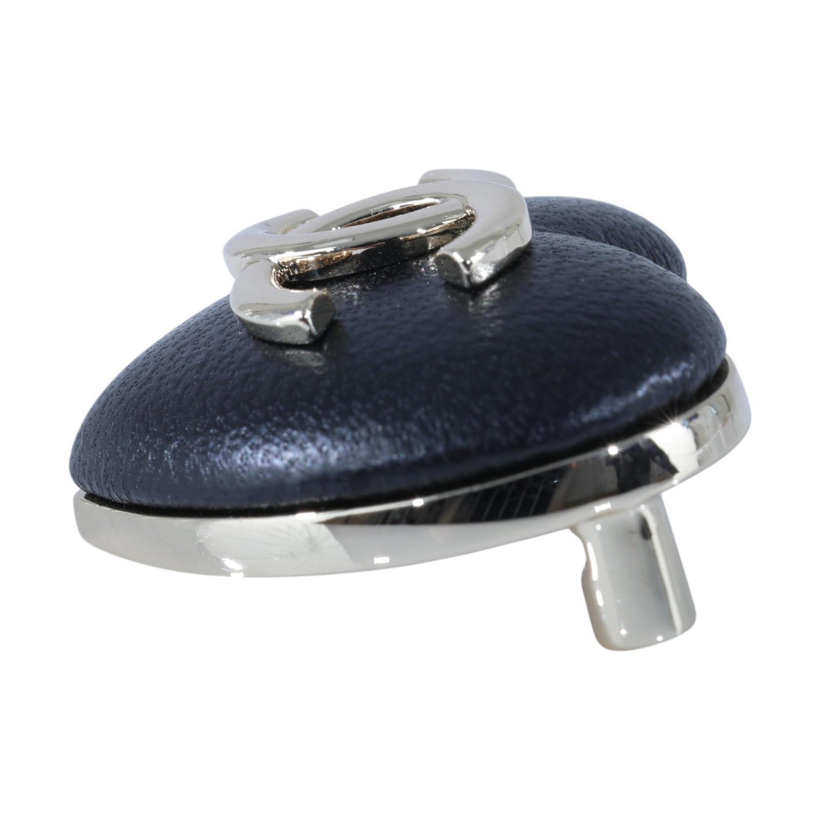 香奈兒 CHANEL CC LOGO 胸針 B22K 淡金黑愛心胸針 無附屬品