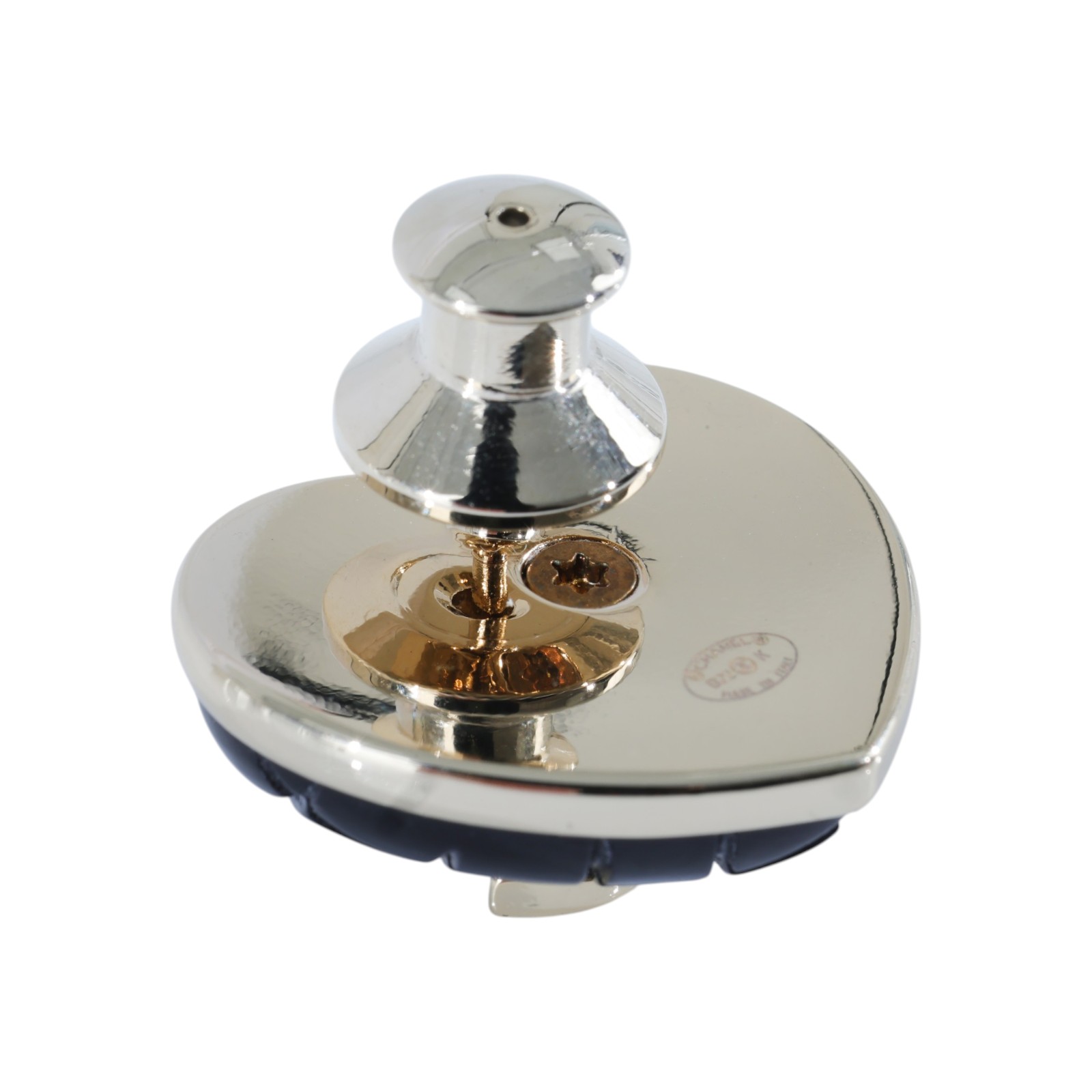 香奈兒 CHANEL CC LOGO 胸針 B22K 格紋黑愛心胸針 無附屬品