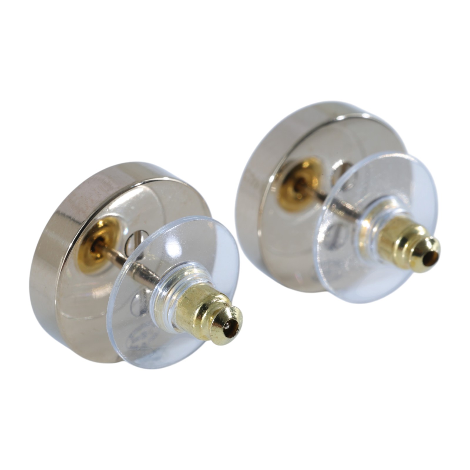 香奈兒 CHANEL CC LOGO 耳環 耳釘 B26C 藍圓雙C耳環 無附屬品