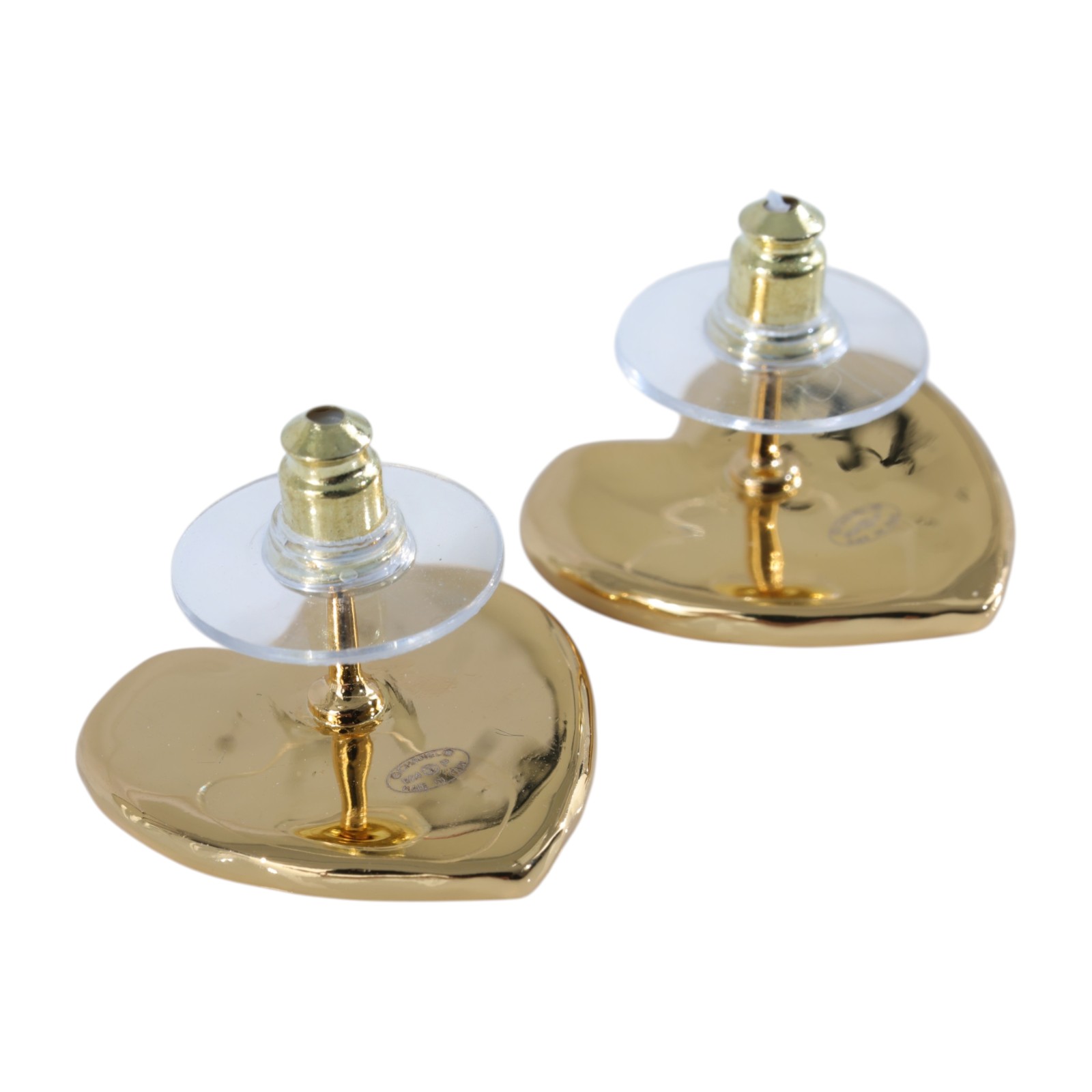 香奈兒 CHANEL CC LOGO 耳環 耳釘 B24P 金熔岩愛心耳環 無附屬品