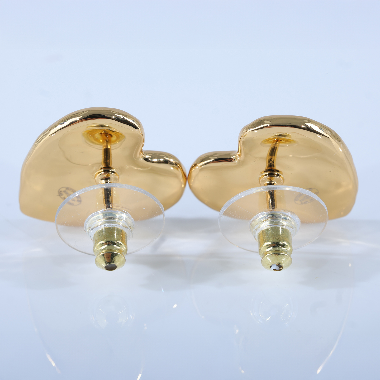 香奈兒 CHANEL CC LOGO 耳環 耳釘 B24P 金熔岩愛心耳環 無附屬品