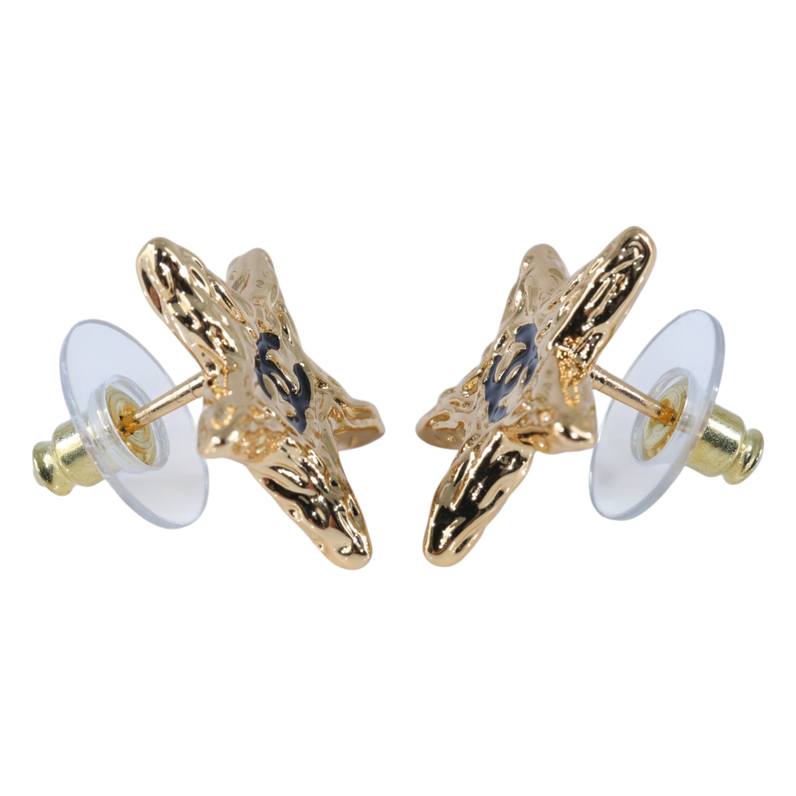 香奈兒 CHANEL CC LOGO 耳環 耳釘 B24P 金熔岩星星耳環 無附屬品