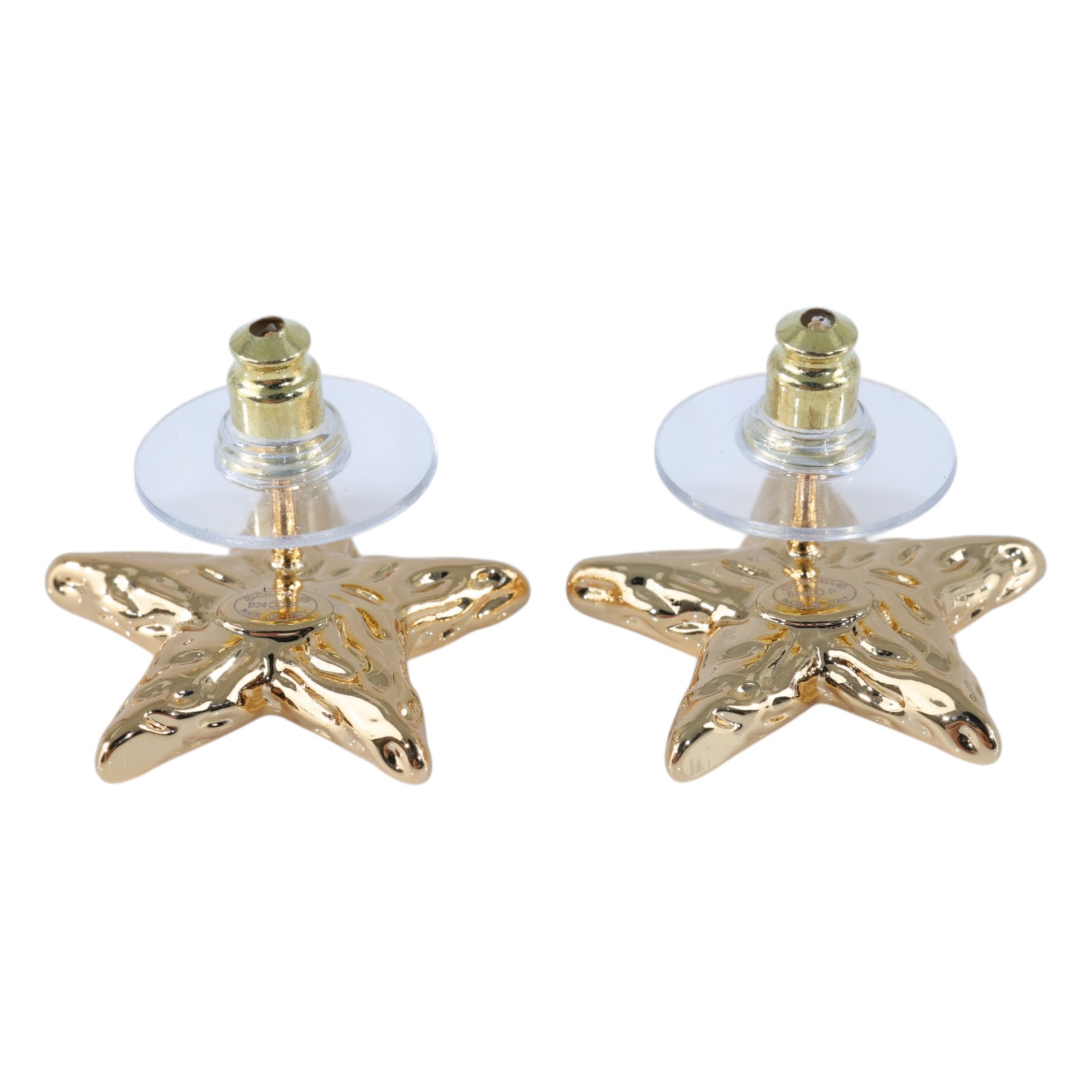 香奈兒 CHANEL CC LOGO 耳環 耳釘 B24P 金熔岩星星耳環 無附屬品