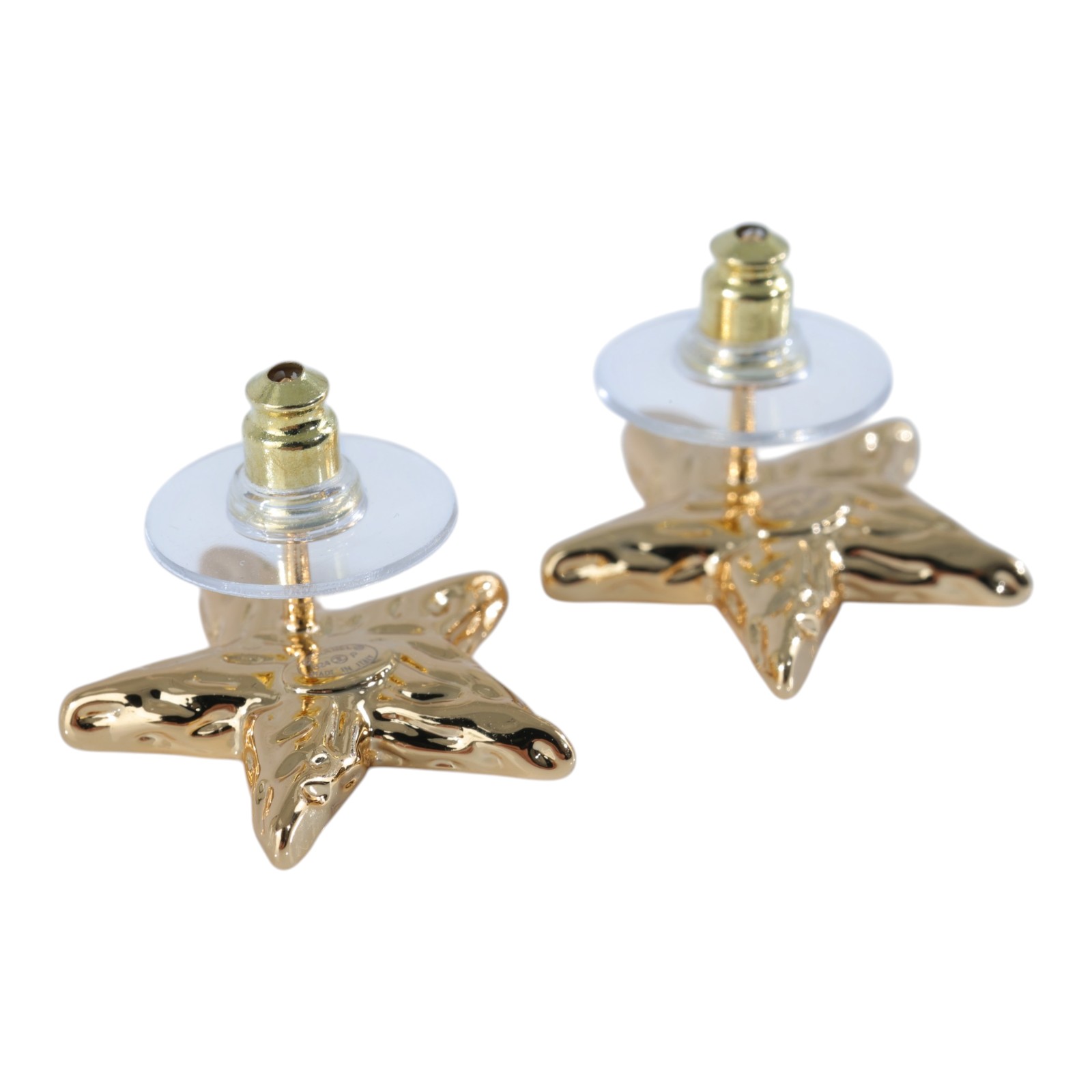 香奈兒 CHANEL CC LOGO 耳環 耳釘 B24P 金熔岩星星耳環 無附屬品