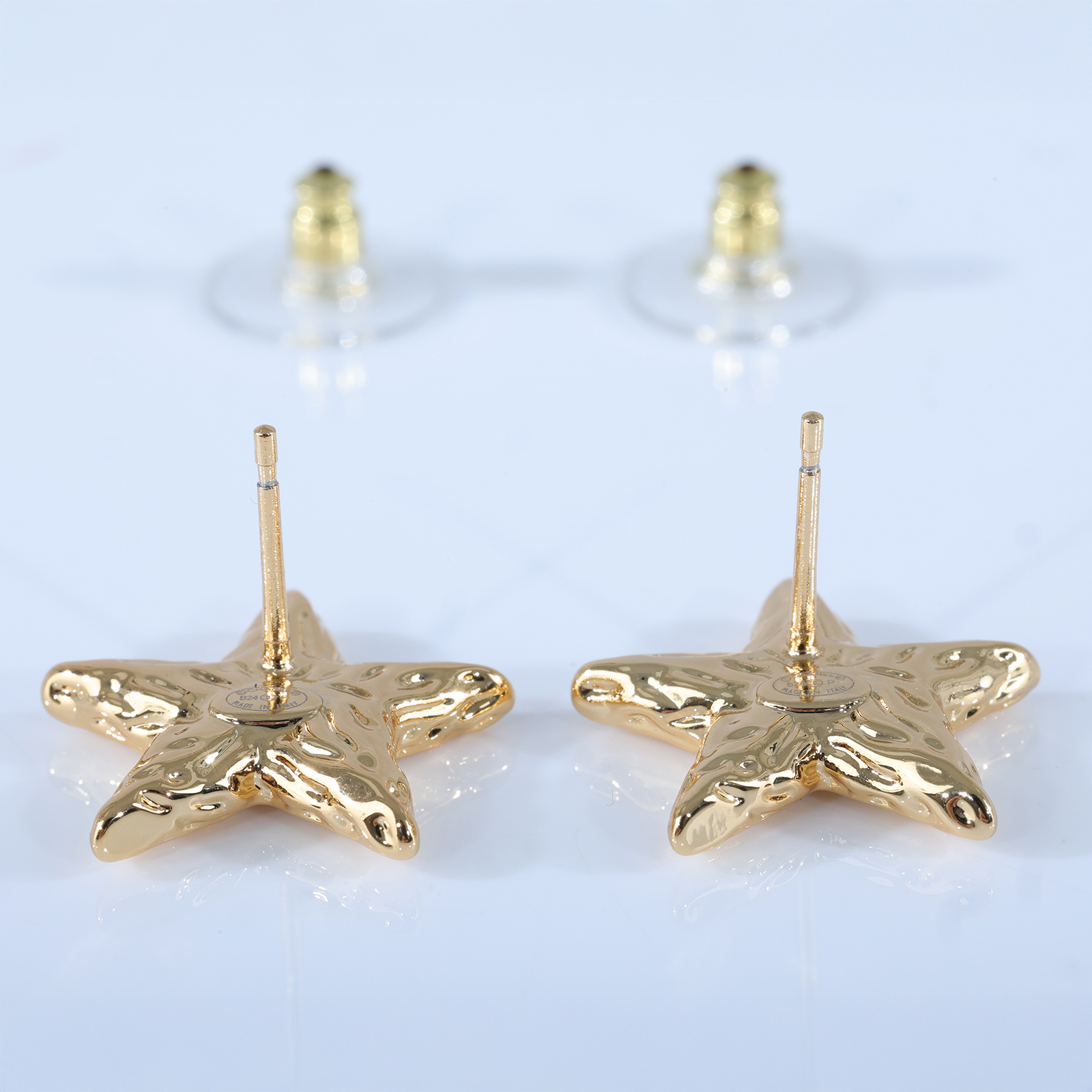 香奈兒 CHANEL CC LOGO 耳環 耳釘 B24P 金熔岩星星耳環 無附屬品