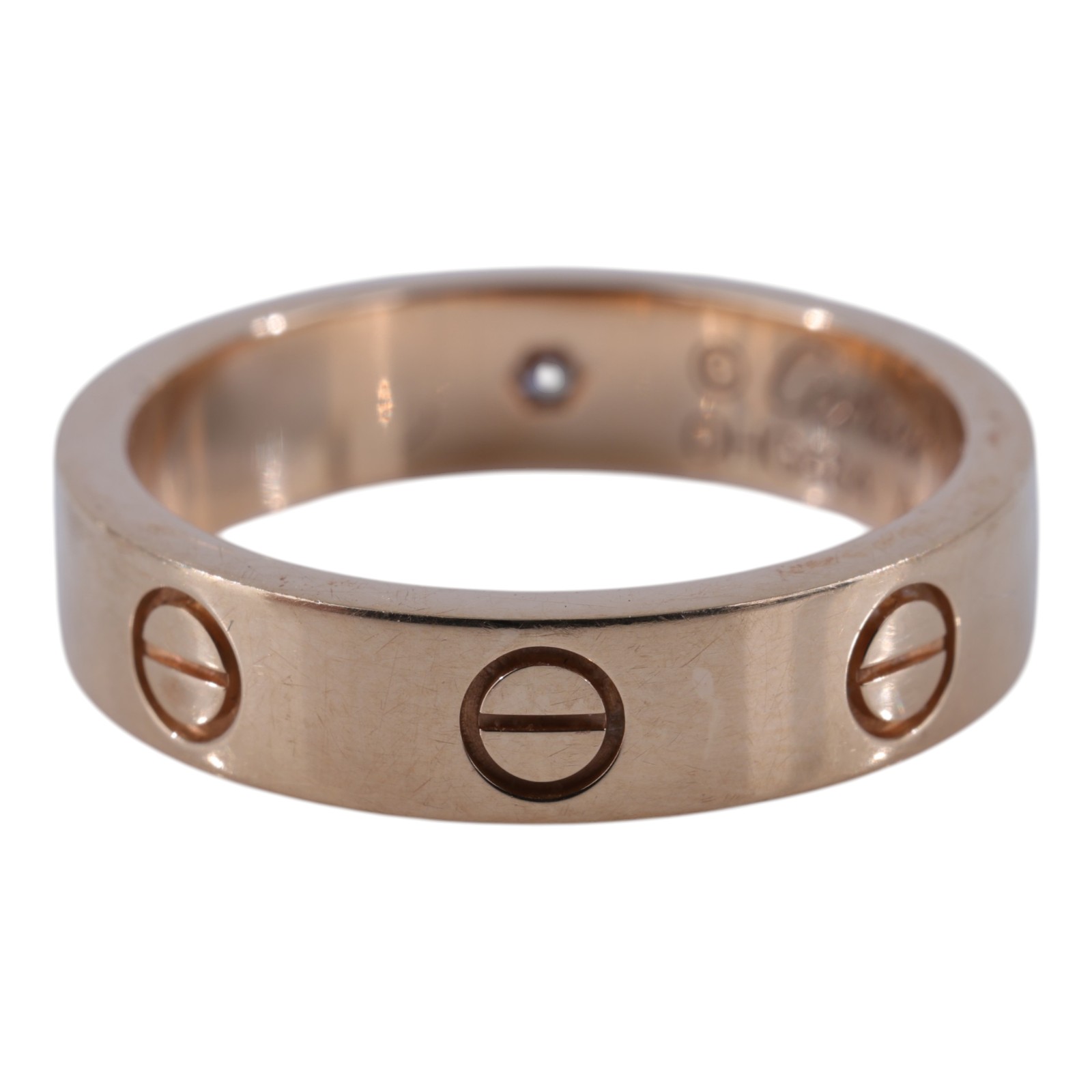 卡地亞 CARTIER Love 戒指 小型款 1顆鑽石 B4050749 RG 單鑽LOVE戒指#49 原廠盒子/保書