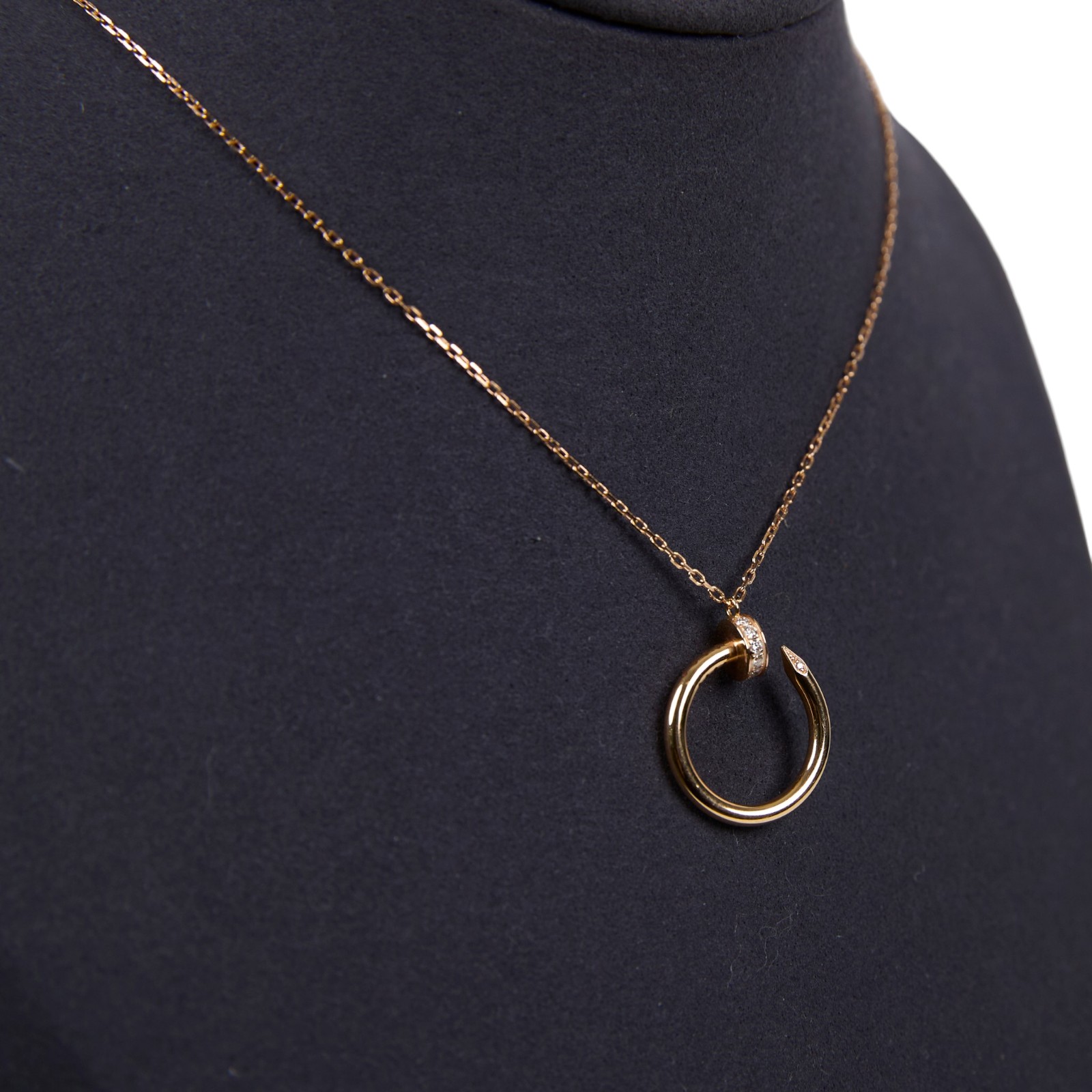 卡地亞 CARTIER Juste un Clou 項鍊 B7224513 RG 帶鑽JUSTE UN CLOU釘子 原廠盒子/保書