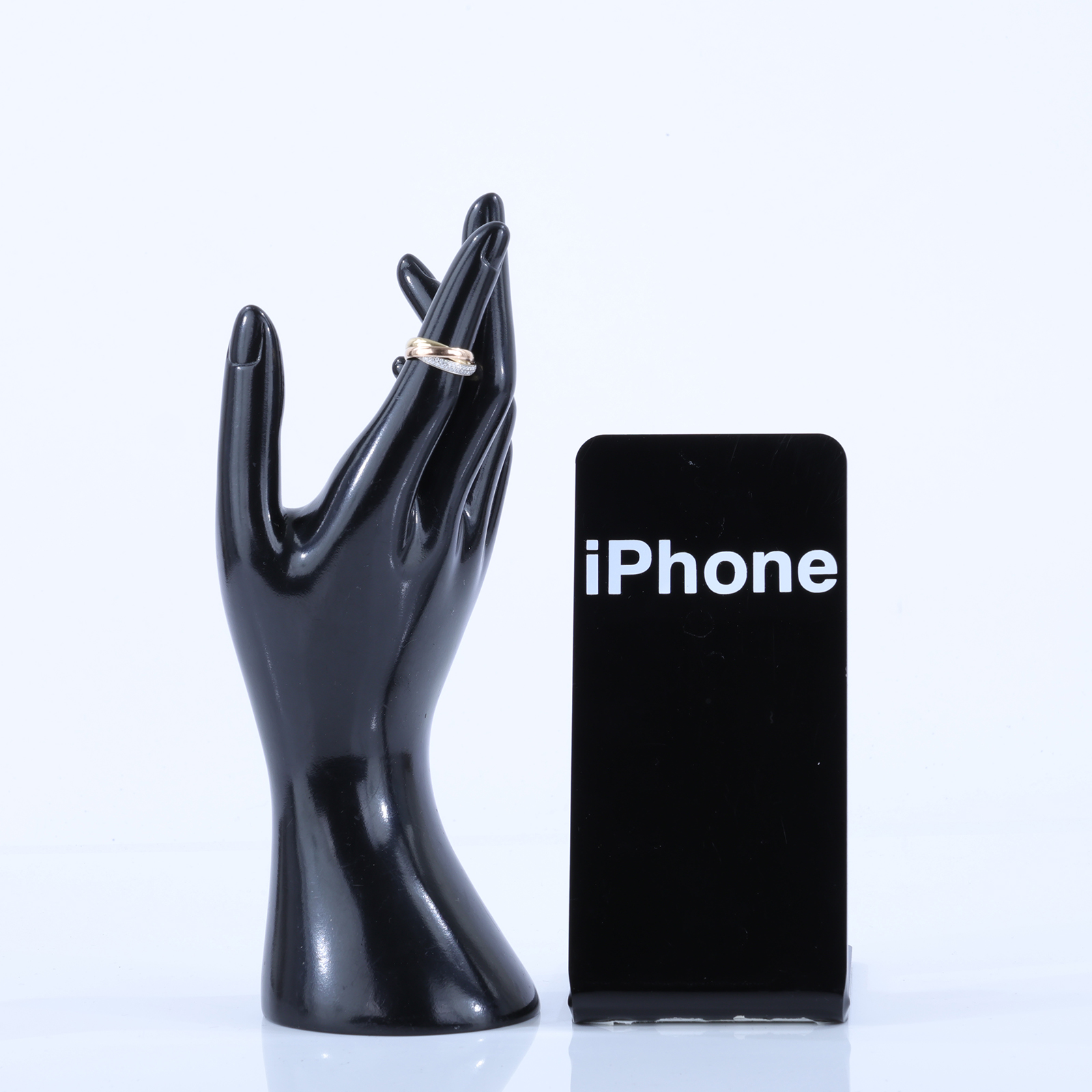 卡地亞 CARTIER Trinity 戒指 小型款 半鋪鑲鑽石 B4235947 TRINITY三環鑽圈戒指 #47 原廠盒子/保證卡