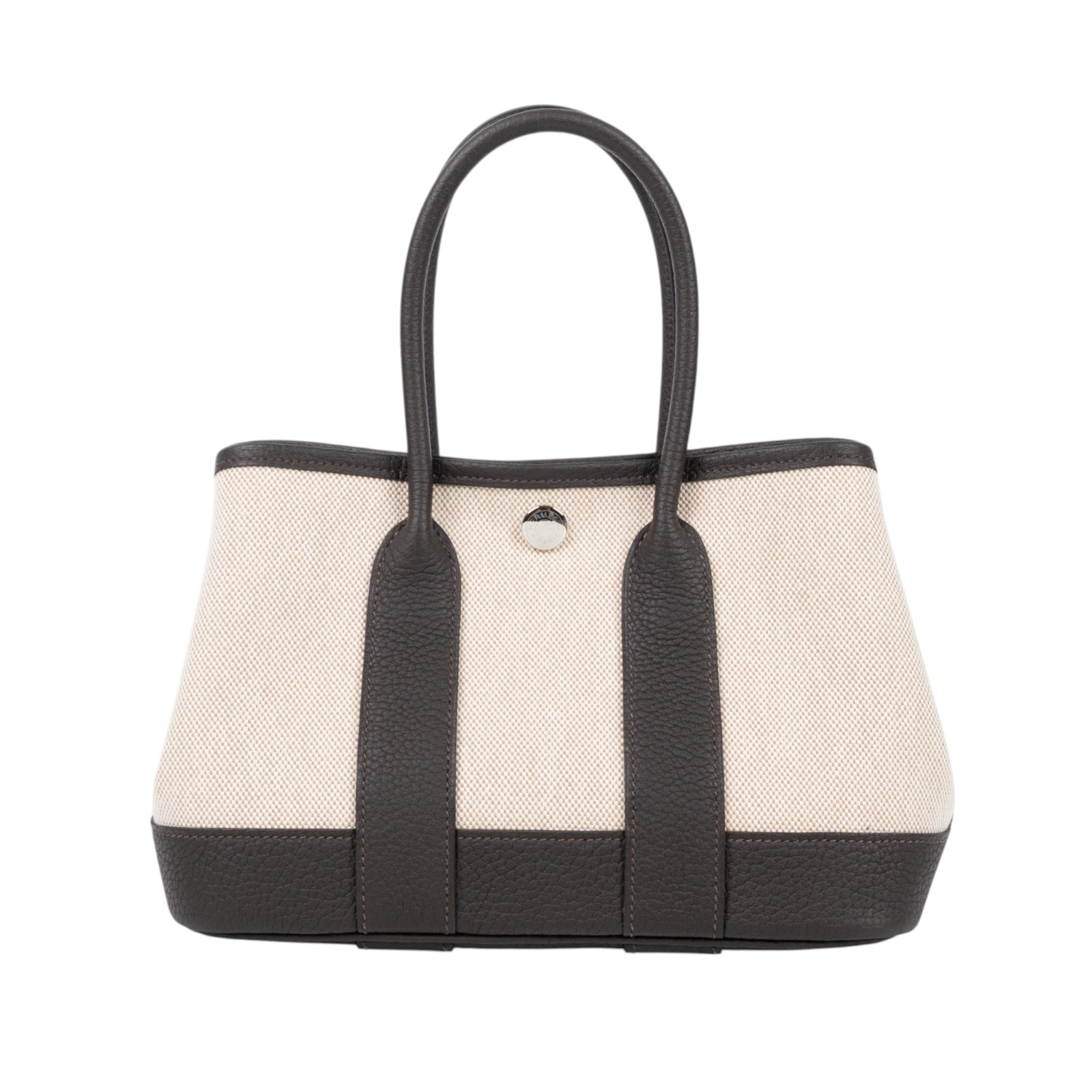 愛馬仕 Hermes Neo Garden Party 花園派對包 23 銀色五金 淺米色 米色 烏木色 H086418CKAB /WAM006UH  原廠盒子/防塵袋/購買證明