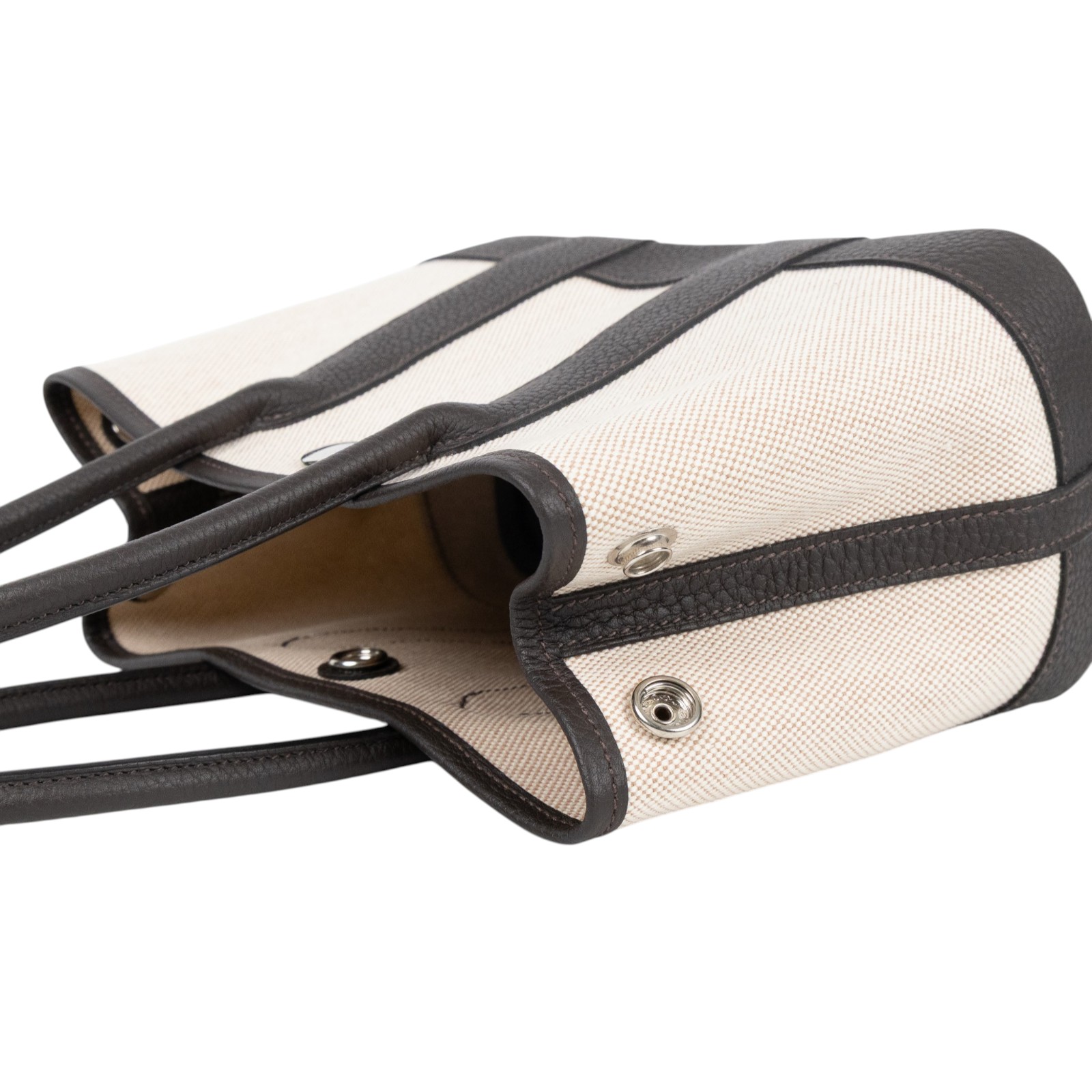 愛馬仕 Hermes Neo Garden Party 花園派對包 23 銀色五金 淺米色 米色 烏木色 H086418CKAB /WAM006UH  原廠盒子/防塵袋/購買證明