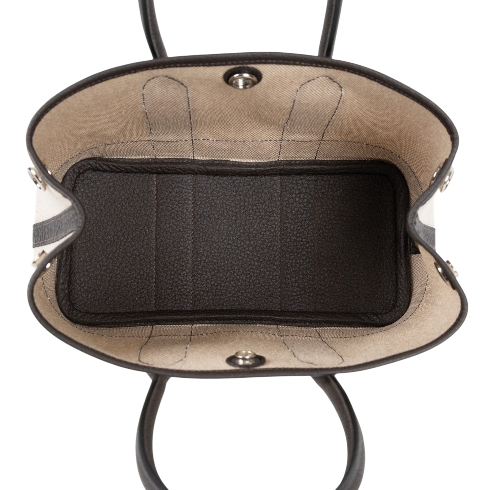 愛馬仕 Hermes Neo Garden Party 花園派對包 23 銀色五金 淺米色 米色 烏木色 H086418CKAB /WAM006UH  原廠盒子/防塵袋/購買證明