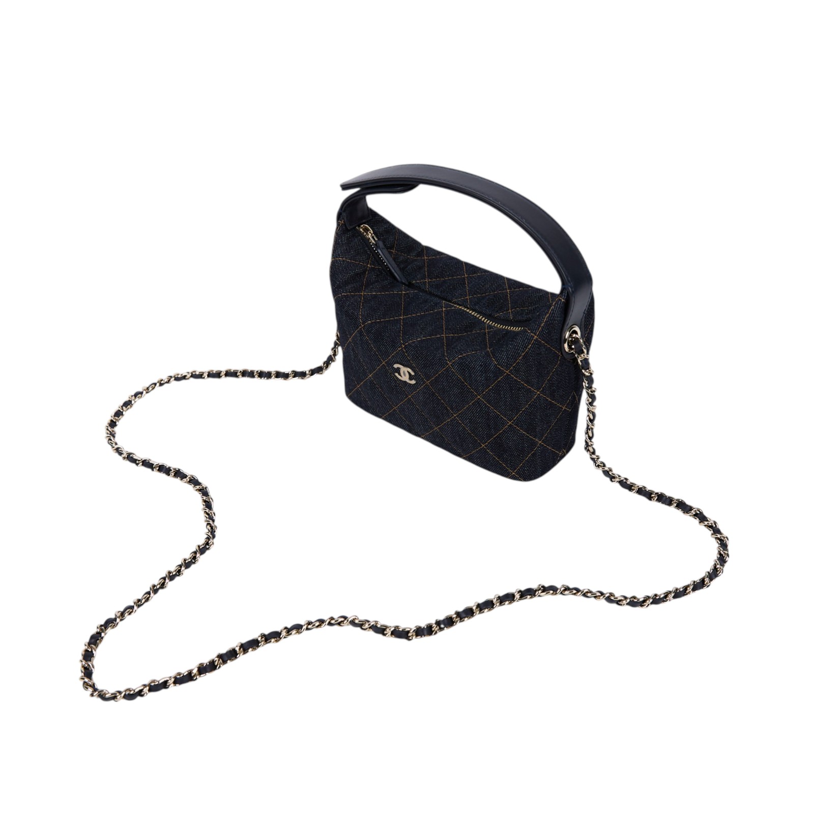 香奈兒 CHANEL Hobo 經典鍊條 晚宴包 飯盒包 AP4386 B23492 晶片款 牛仔HOBO飯盒包 原廠盒子/防塵袋/購買證明