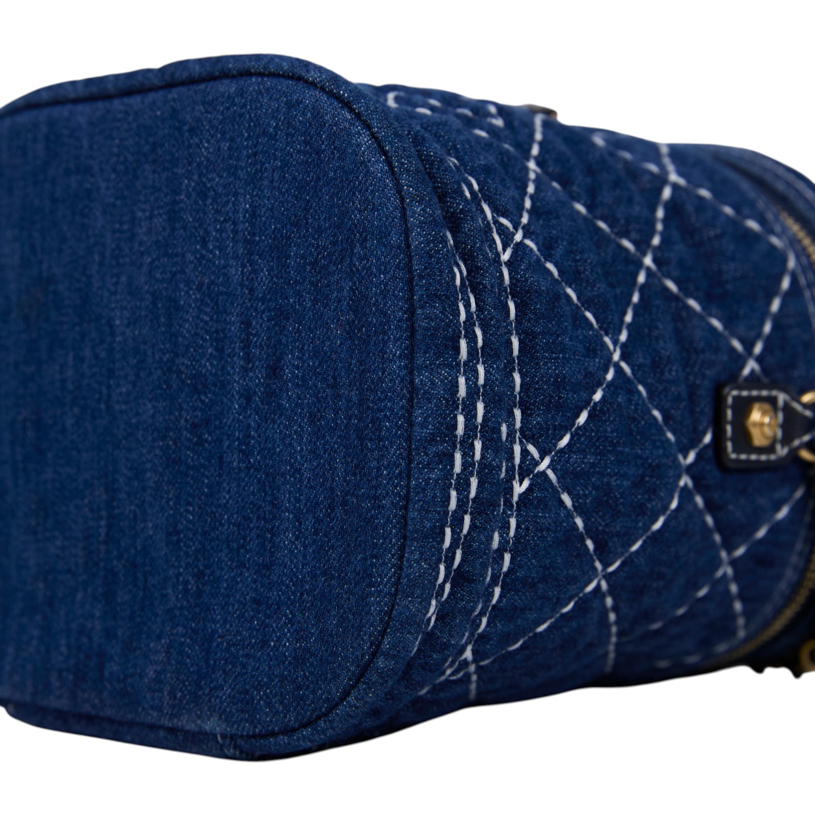 香奈兒 CHANEL CC Trip 單寧 肩背包 化妝包 斜背包 AS1336 29開 藍牛仔菱格水桶包 無附屬品