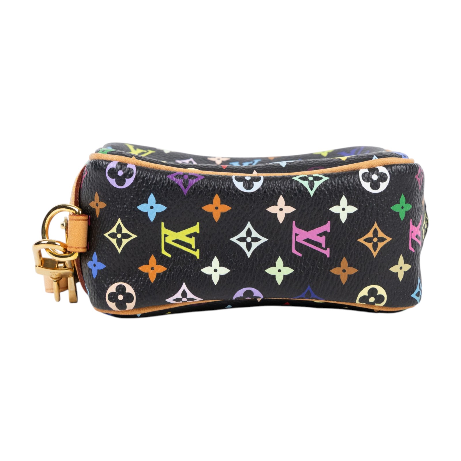 路易威登 LOUIS VUITTON Multi Trousse Wapity Pouch 手拿包 零錢包 村上隆 黑三彩 M58034  無附屬品