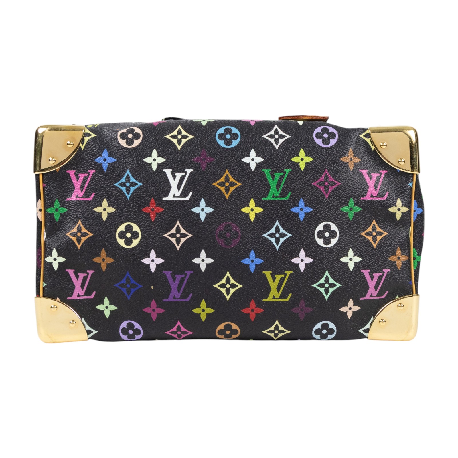 路易威登 LOUIS VUITTON Monogram Multicolor Speedy 30 手提包 村上隆 黑三彩  M92642  原廠盒子