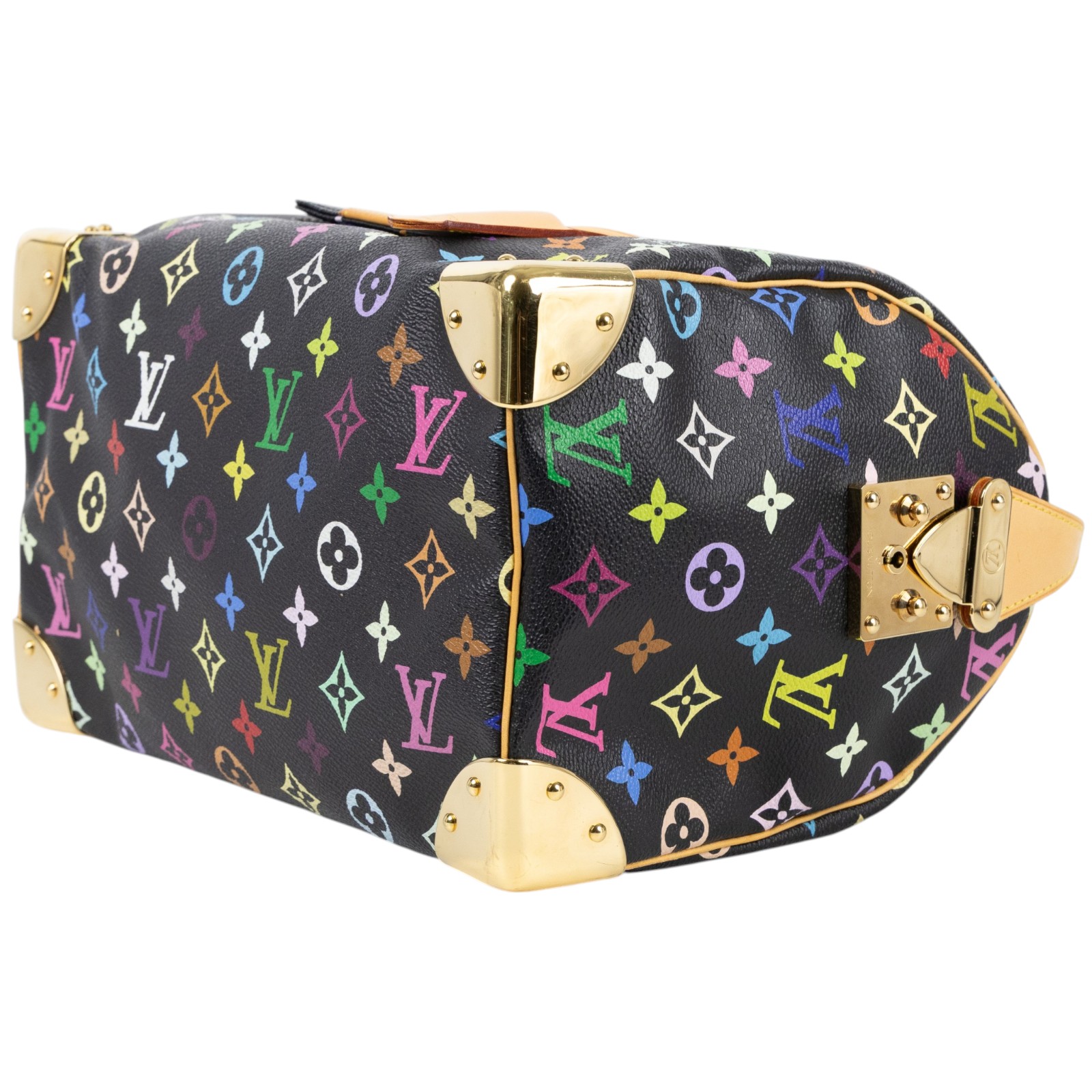 路易威登 LOUIS VUITTON Monogram Multicolor Speedy 30 手提包 村上隆 黑三彩  M92642  原廠盒子