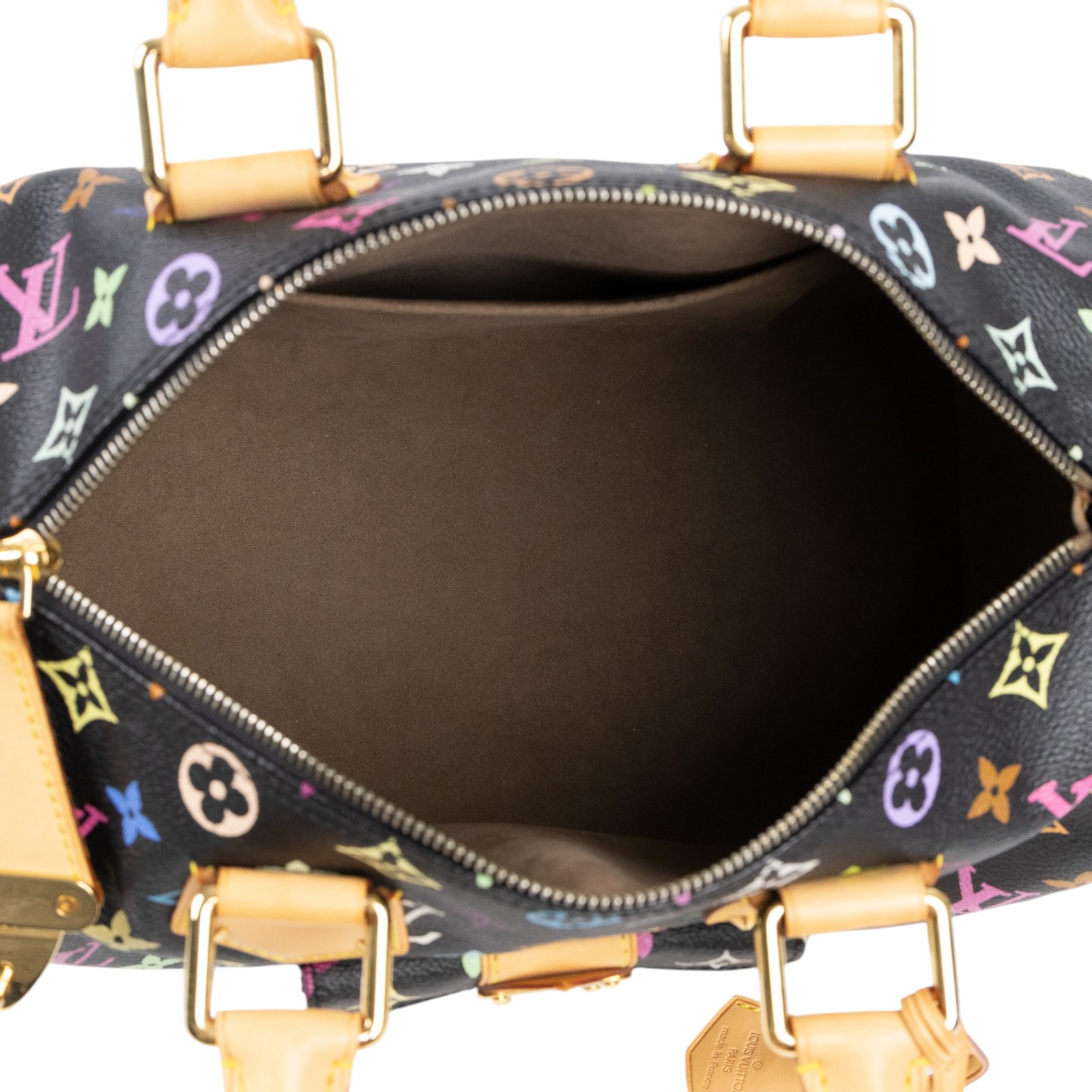 路易威登 LOUIS VUITTON Monogram Multicolor Speedy 30 手提包 村上隆 黑三彩  M92642  原廠盒子