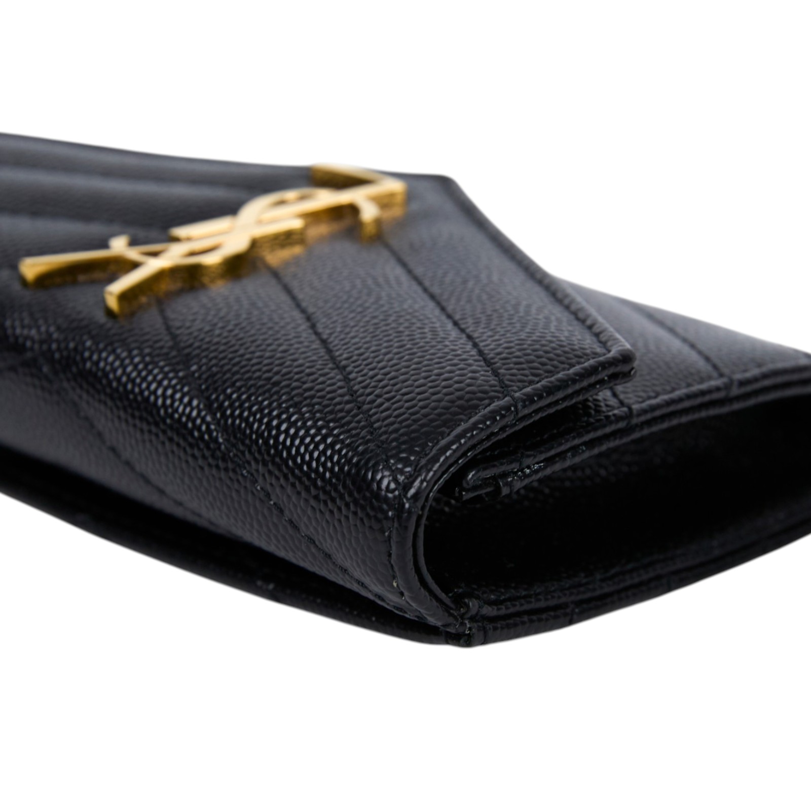 聖羅蘭 YSL SAINT LAURENT cassandre matelassé 粒面壓紋皮革 小型 信封錢包 短夾 414404BOW01  原廠盒子/防塵袋