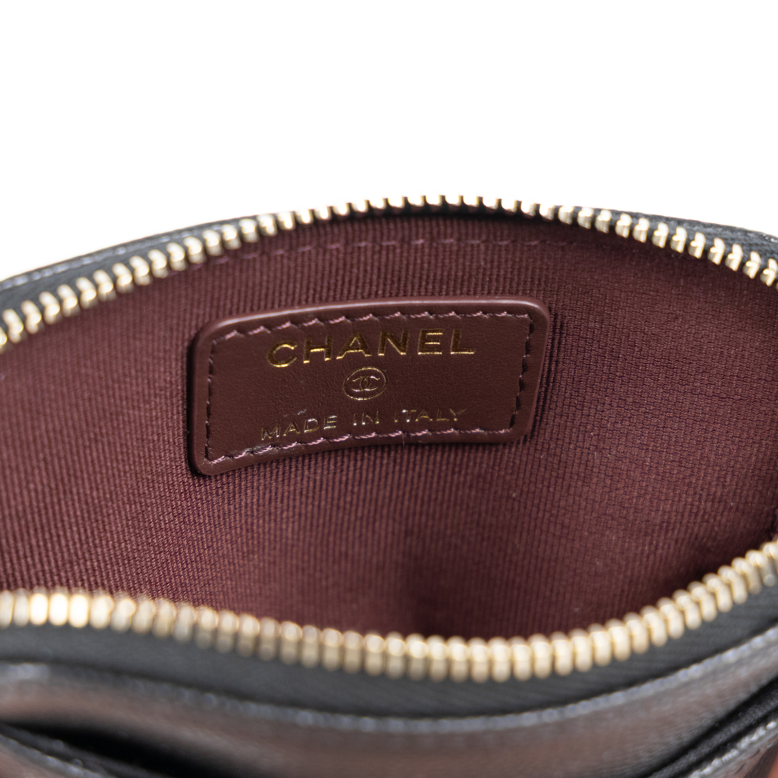 香奈兒 CHANEL CC Logo 5卡 拉鍊 零錢包 AP2061 晶片款 黑金荔枝吐司錢包 原廠盒子/防塵袋