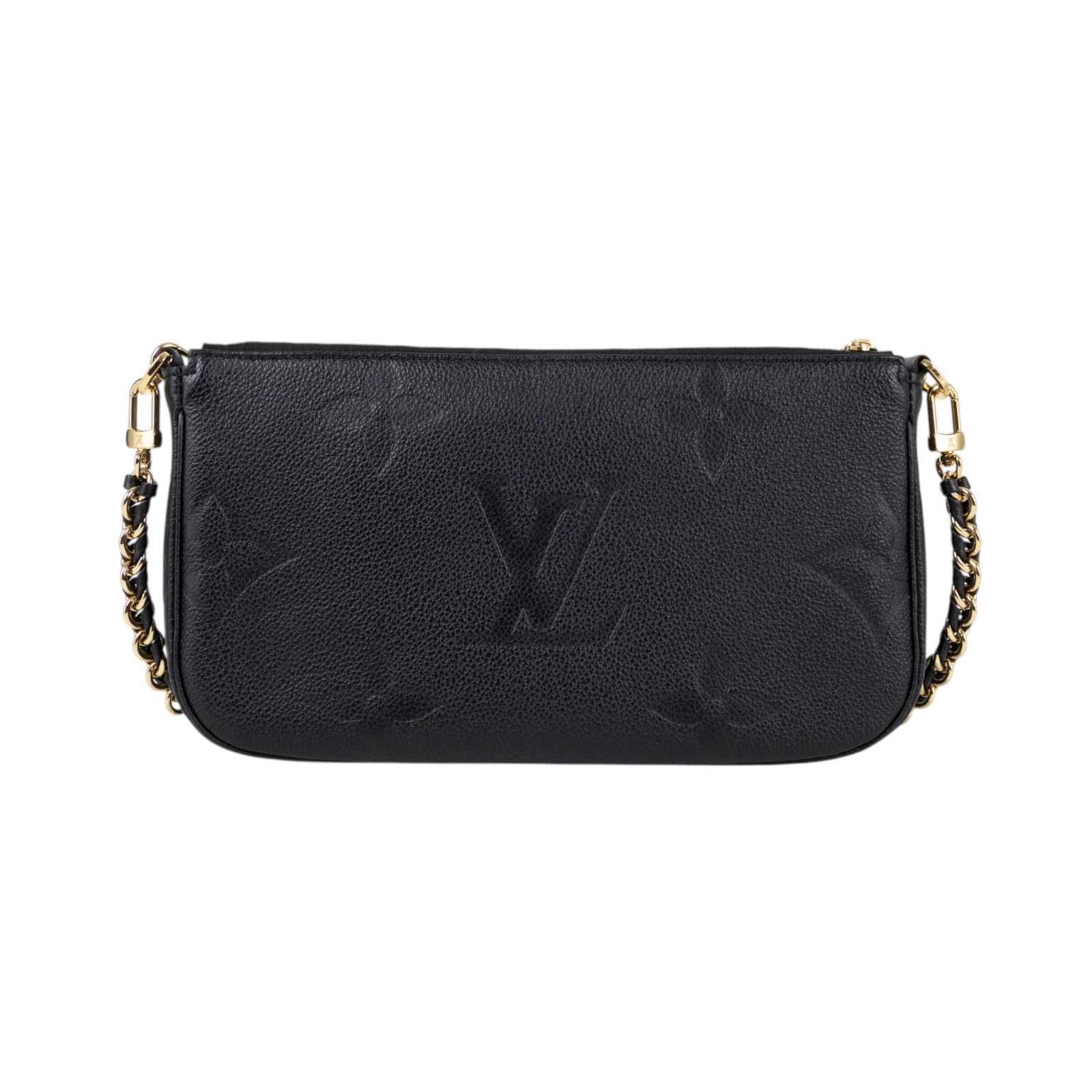 路易威登 LOUIS VUITTON Multi Pochette Accessoires 壓花牛皮 混合式 斜背袋 M80399 晶片款  原廠盒子/防塵袋/購買證明