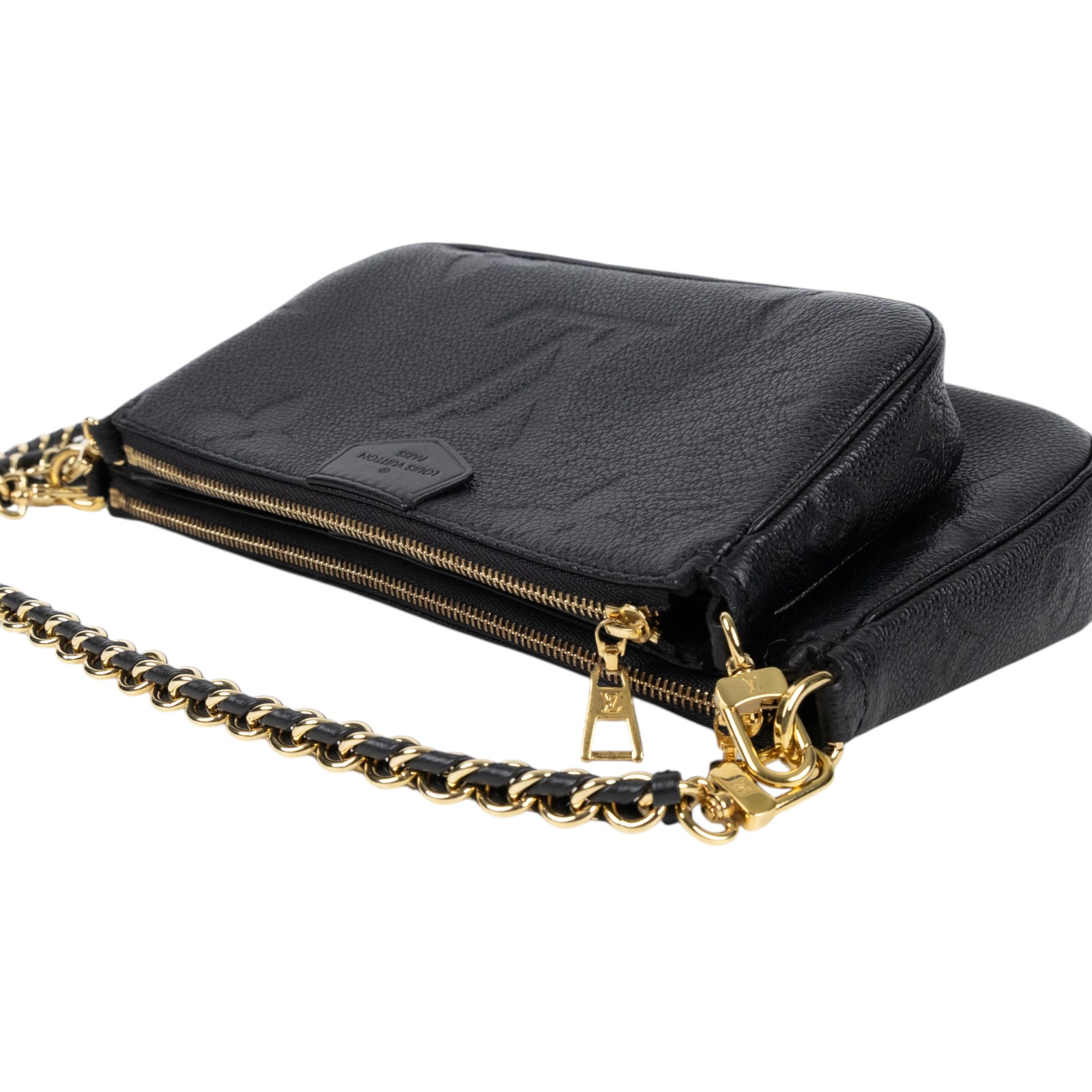 路易威登 LOUIS VUITTON Multi Pochette Accessoires 壓花牛皮 混合式 斜背袋 M80399 晶片款  原廠盒子/防塵袋/購買證明