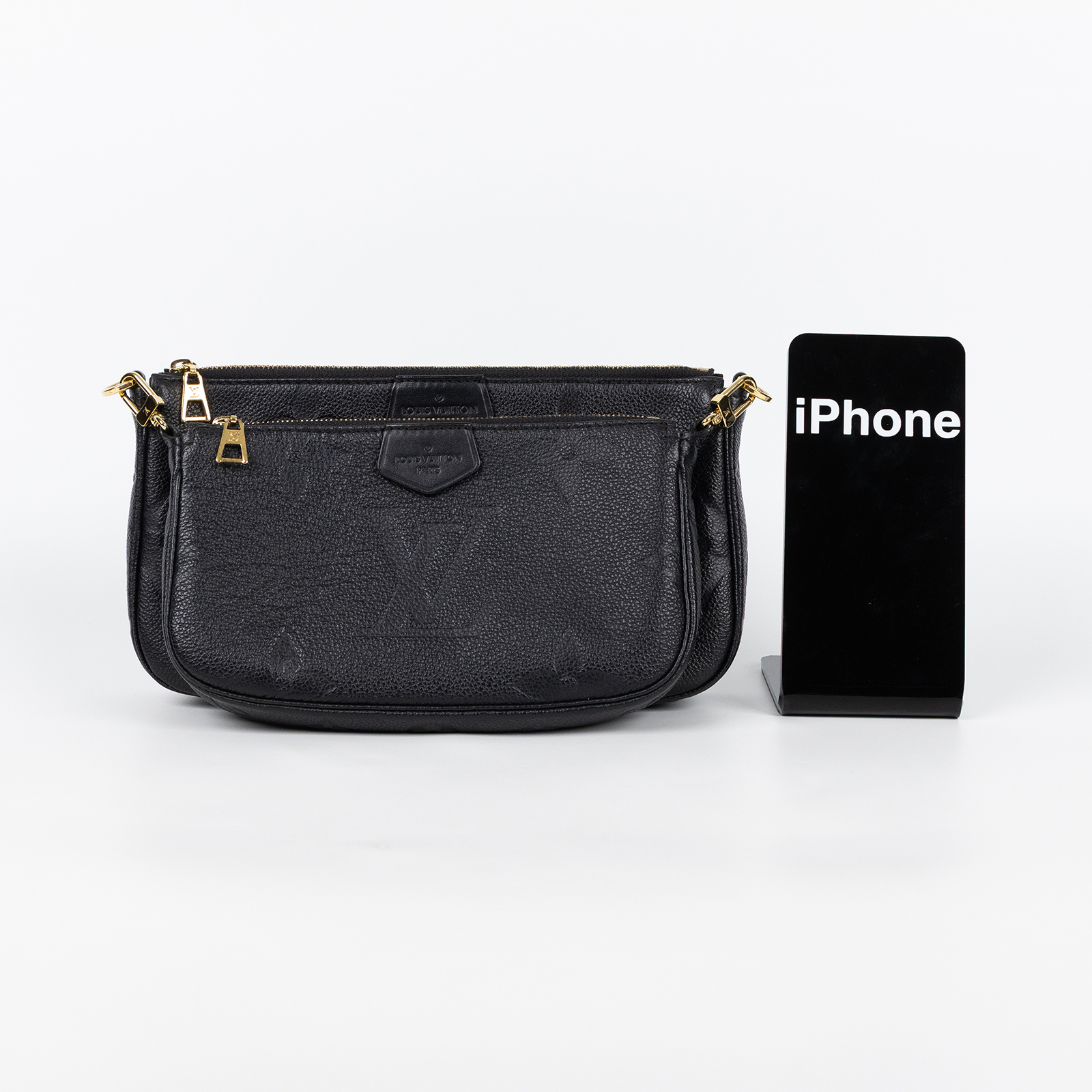 路易威登 LOUIS VUITTON Multi Pochette Accessoires 壓花牛皮 混合式 斜背袋 M80399 晶片款  原廠盒子/防塵袋/購買證明