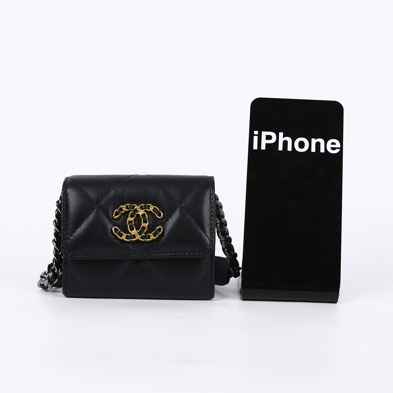 香奈兒 CHANEL 19 Mini 肩背包 斜背包 AP2409 黑19鍊包 原廠盒子/防塵袋/保證卡